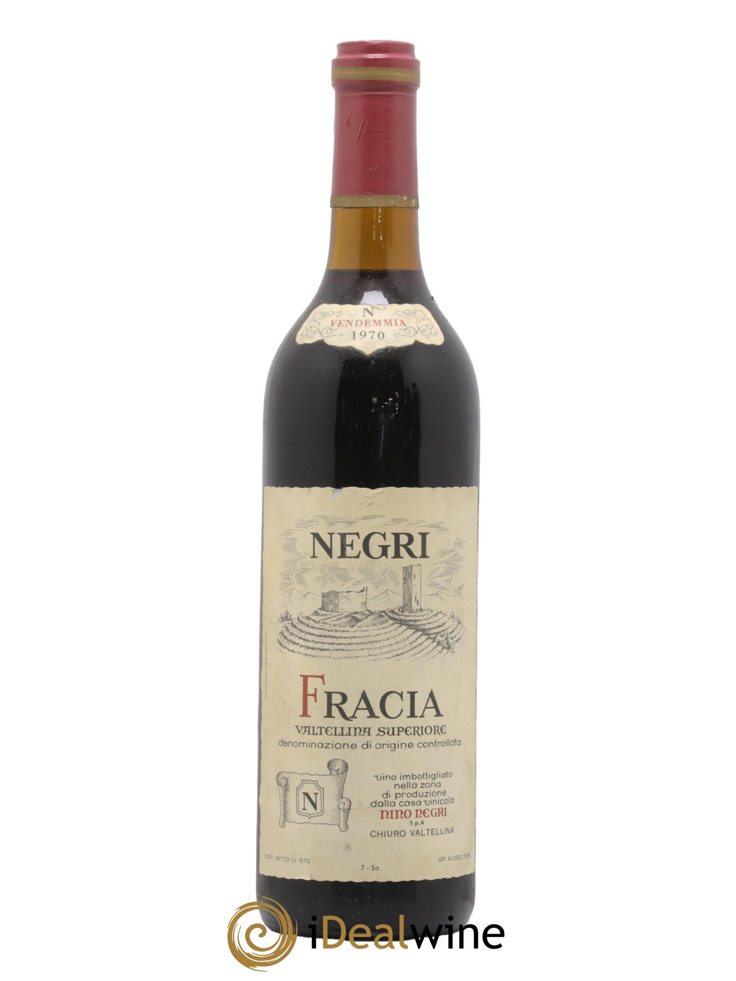 Italie Valtellina Fracia Nino Negri 1970 - Lot de 1 bouteille - 0