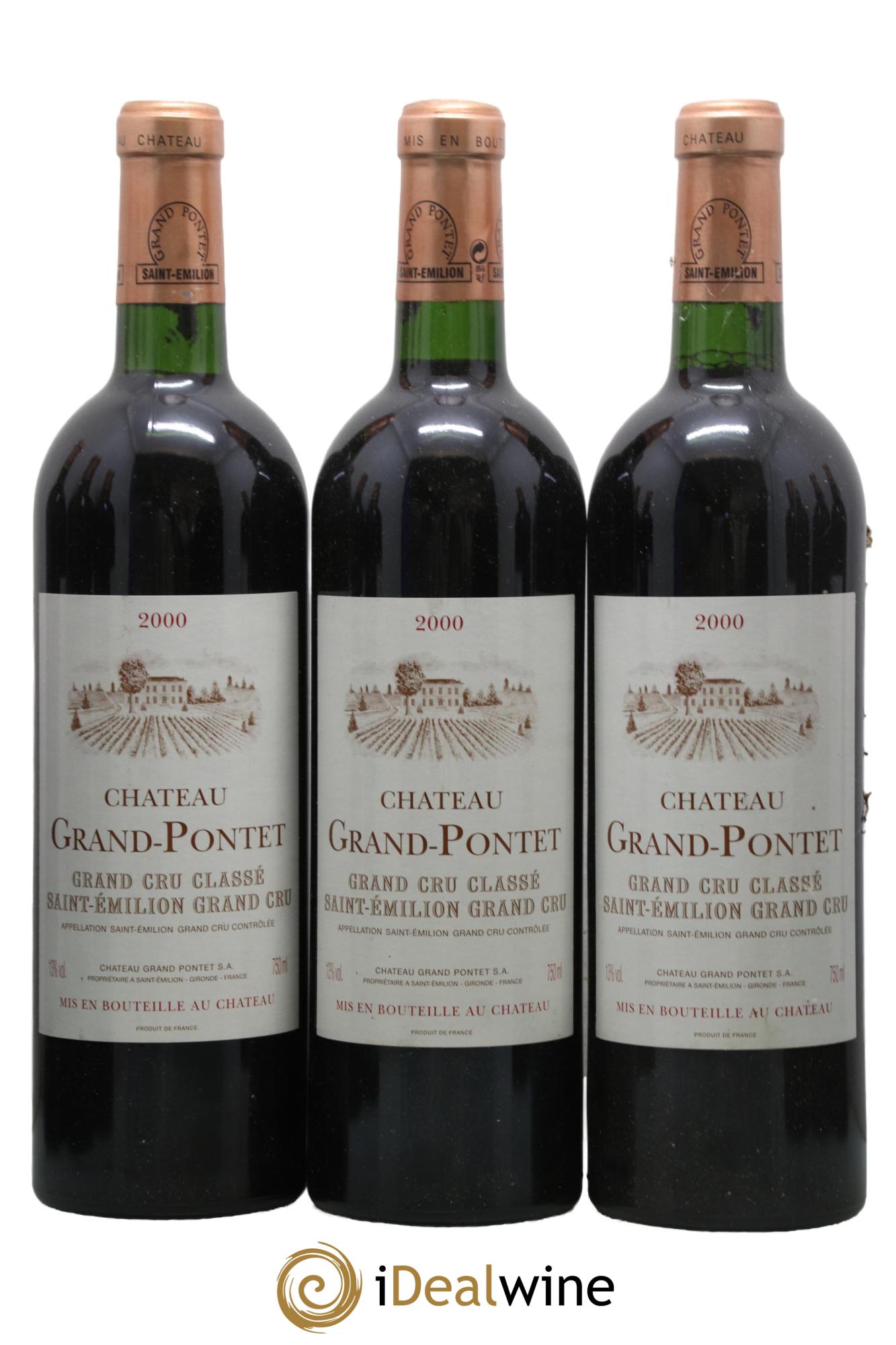 Château Grand Pontet Grand Cru Classé 2000 - Lot de 12 bouteilles - 2