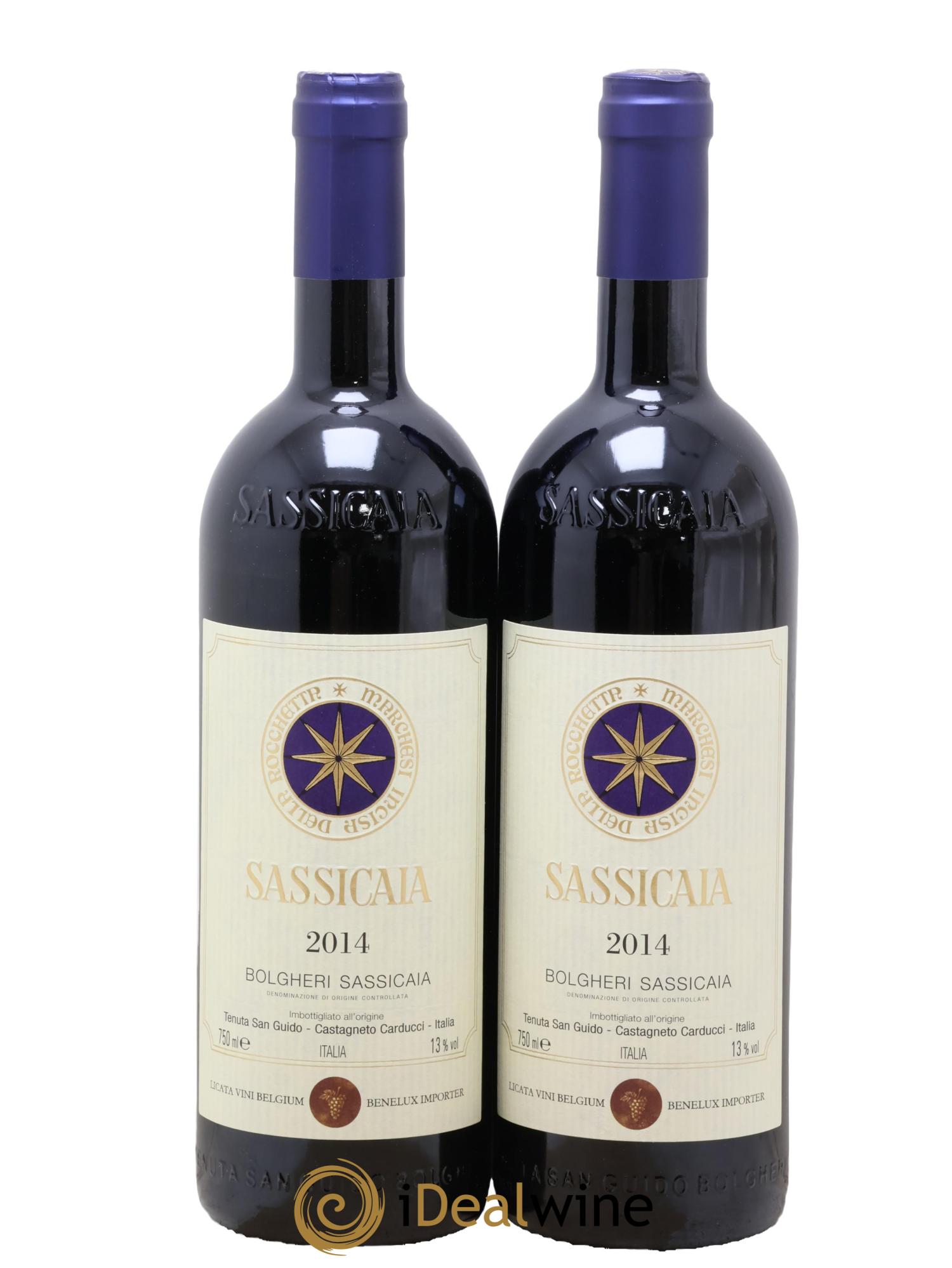 Bolgheri DOC Sassicaia Tenuta San Guido 2014 - Lot de 2 bouteilles - 0