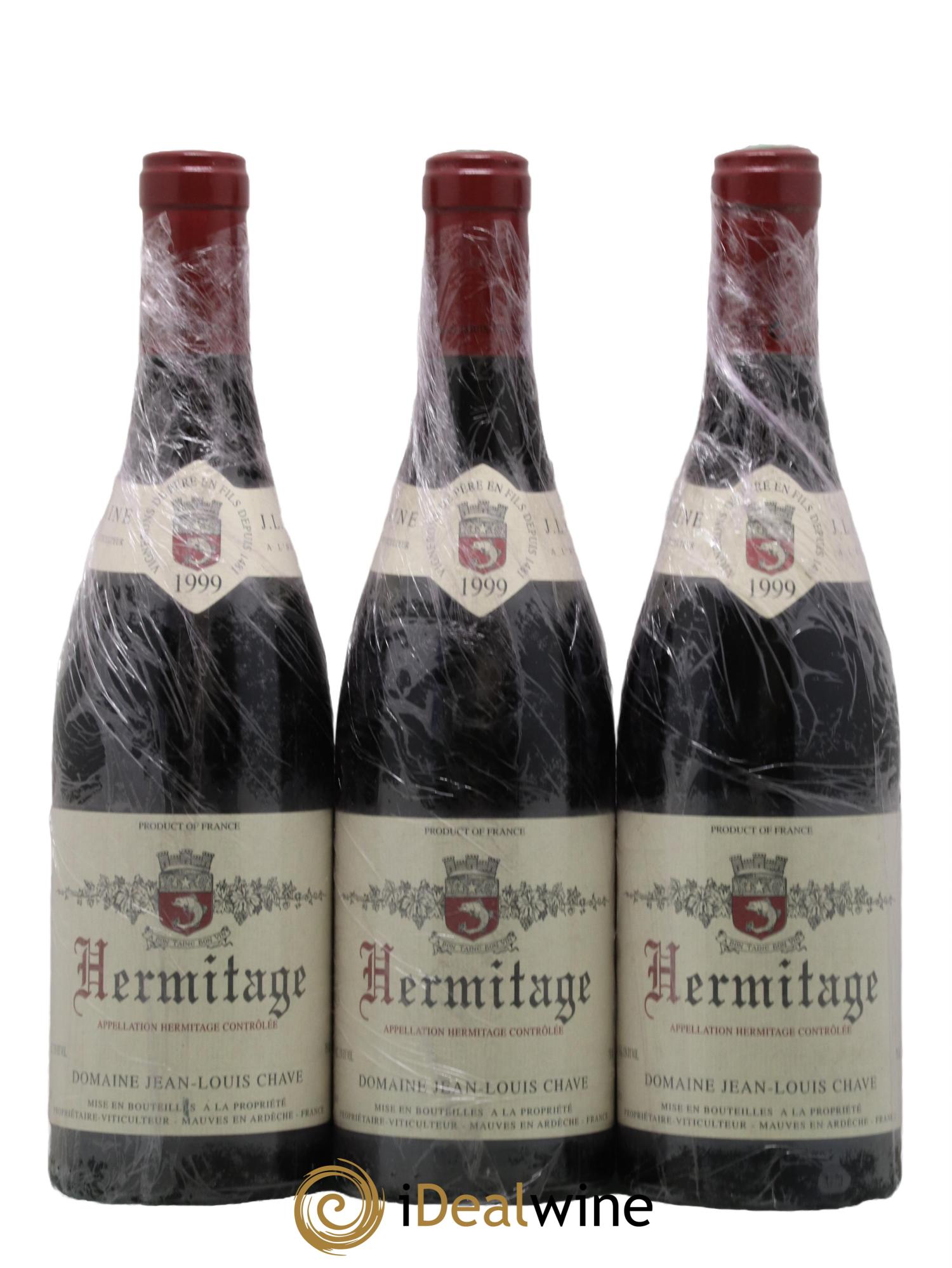 Hermitage Jean-Louis Chave 1999 - Lot de 3 bouteilles - 0