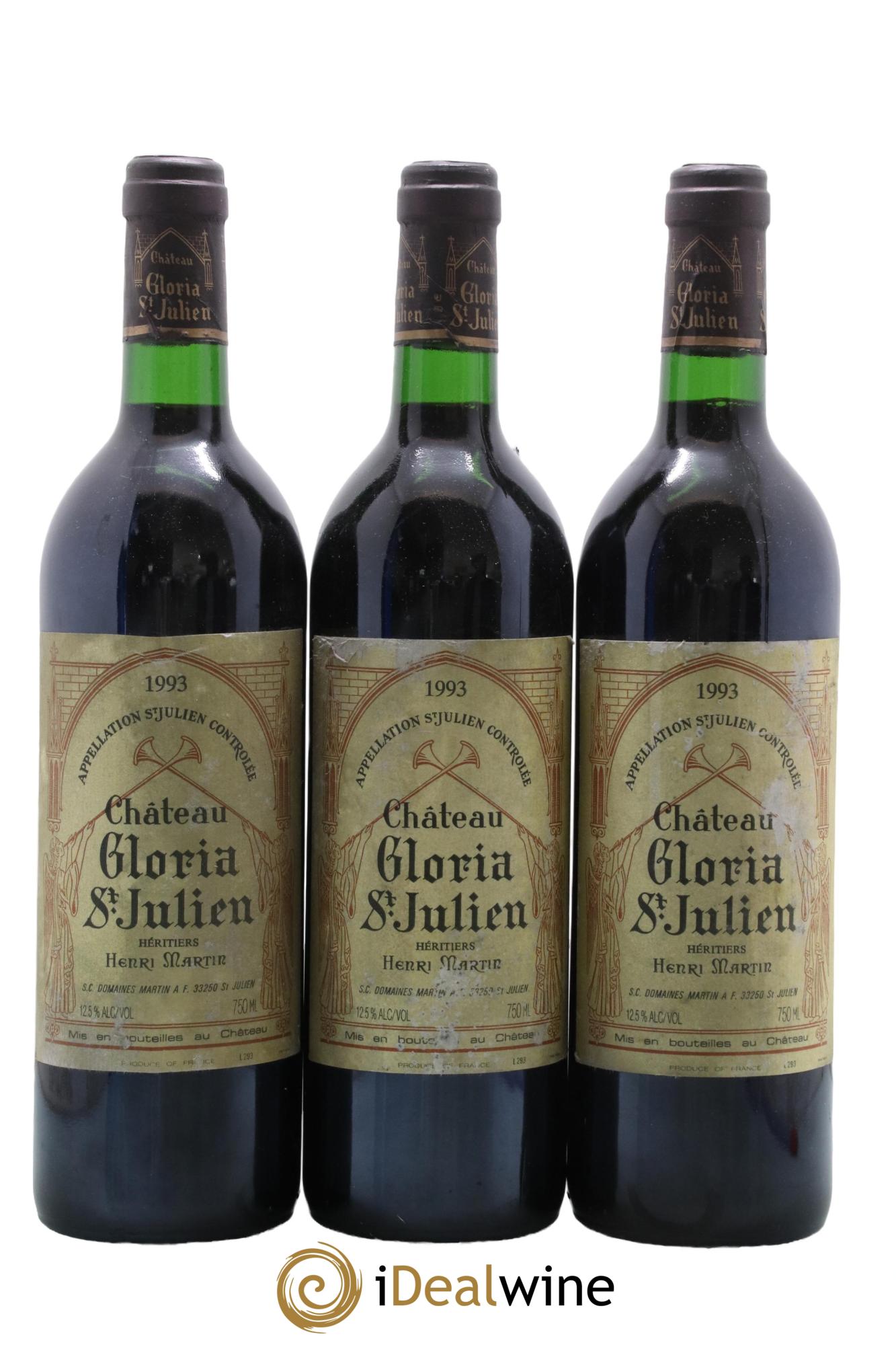 Château Gloria 1993 - Lot de 3 bouteilles - 0
