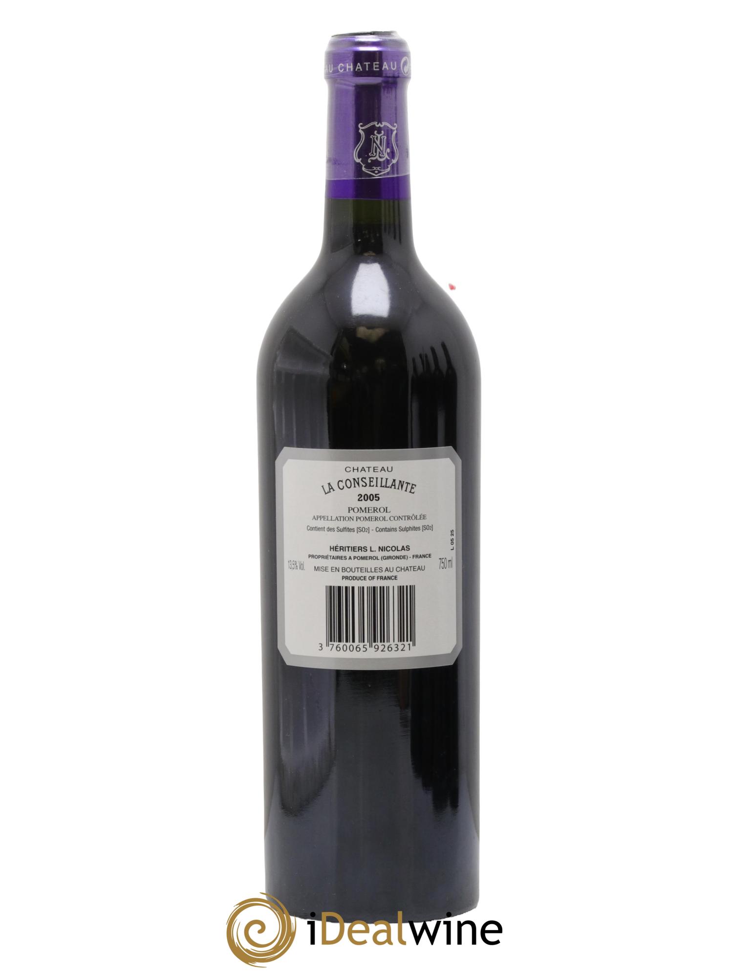 Château la Conseillante 2005 - Lot de 1 bouteille - 1
