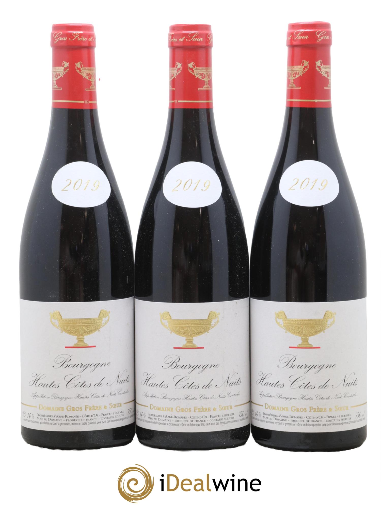 Hautes-Côtes de Nuits Anne Gros 2019 - Lotto di 3 bottiglie - 0