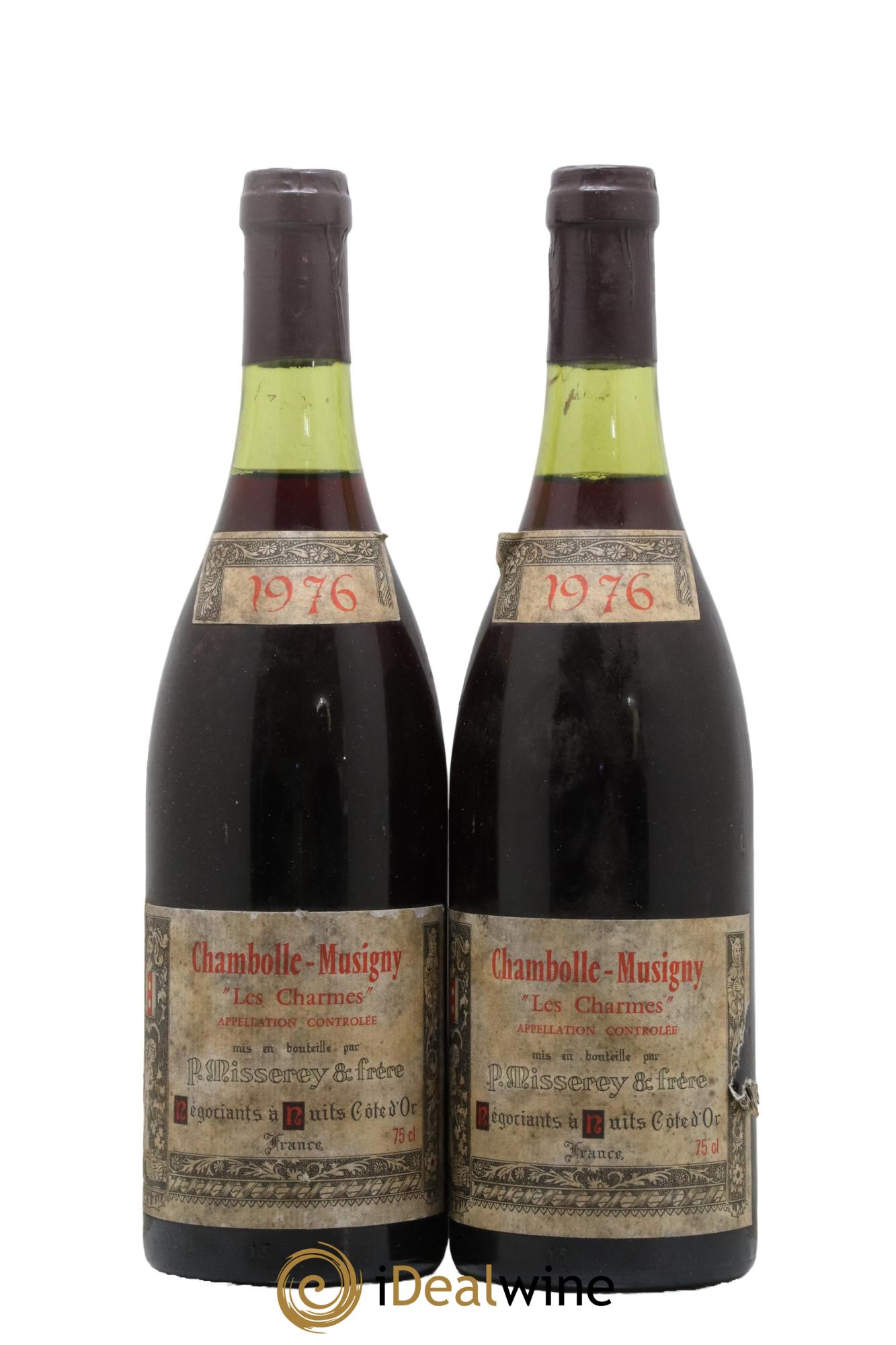 Chambolle-Musigny Les Charmes Domaine Misserey & Frères 1976 - Lot de 2 bouteilles - 0
