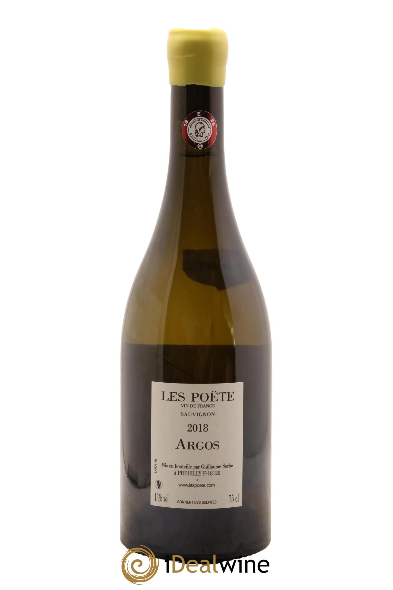 Vin de France (anciennement Quincy) Argos Les Poëte 2018 - Lotto di 1 bottiglia - 1