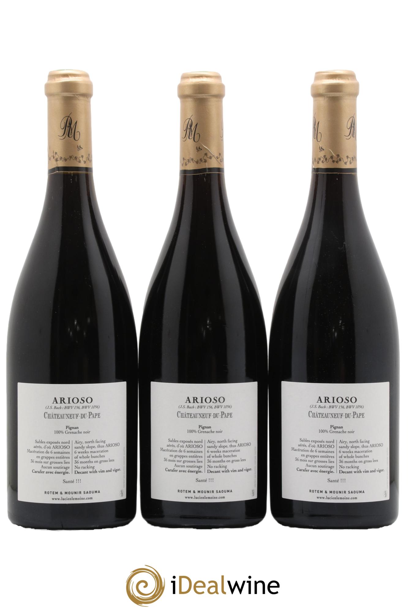 Châteauneuf-du-Pape Arioso Rotem & Mounir Saouma 2020 - Lotto di 3 bottiglie - 1