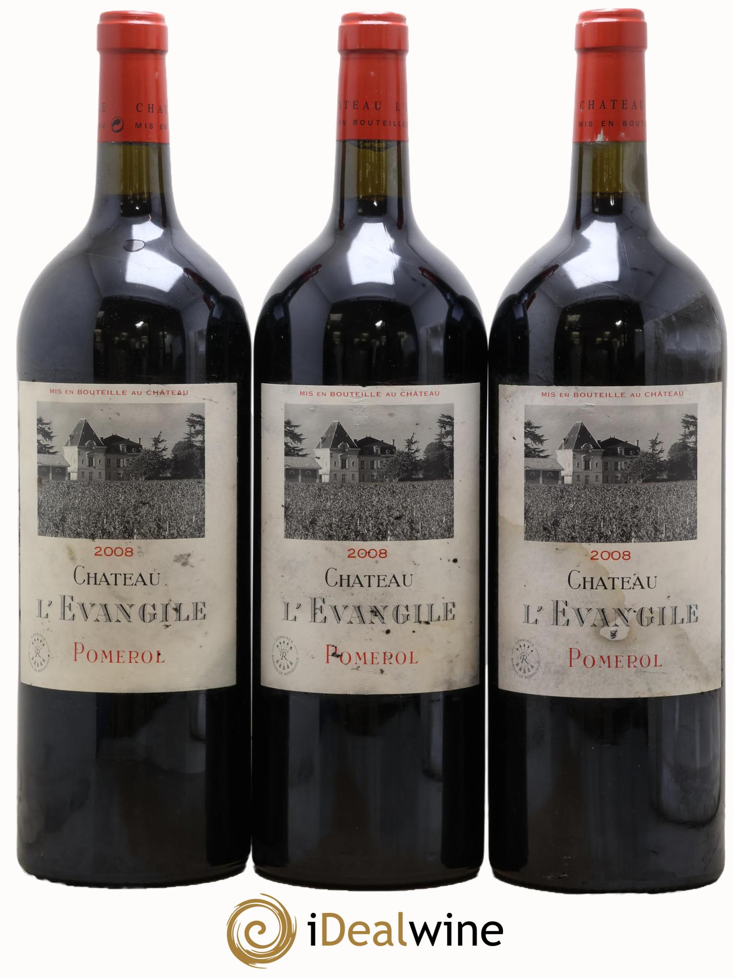 Château l' Évangile 2008 - Lot de 3 magnums - 0