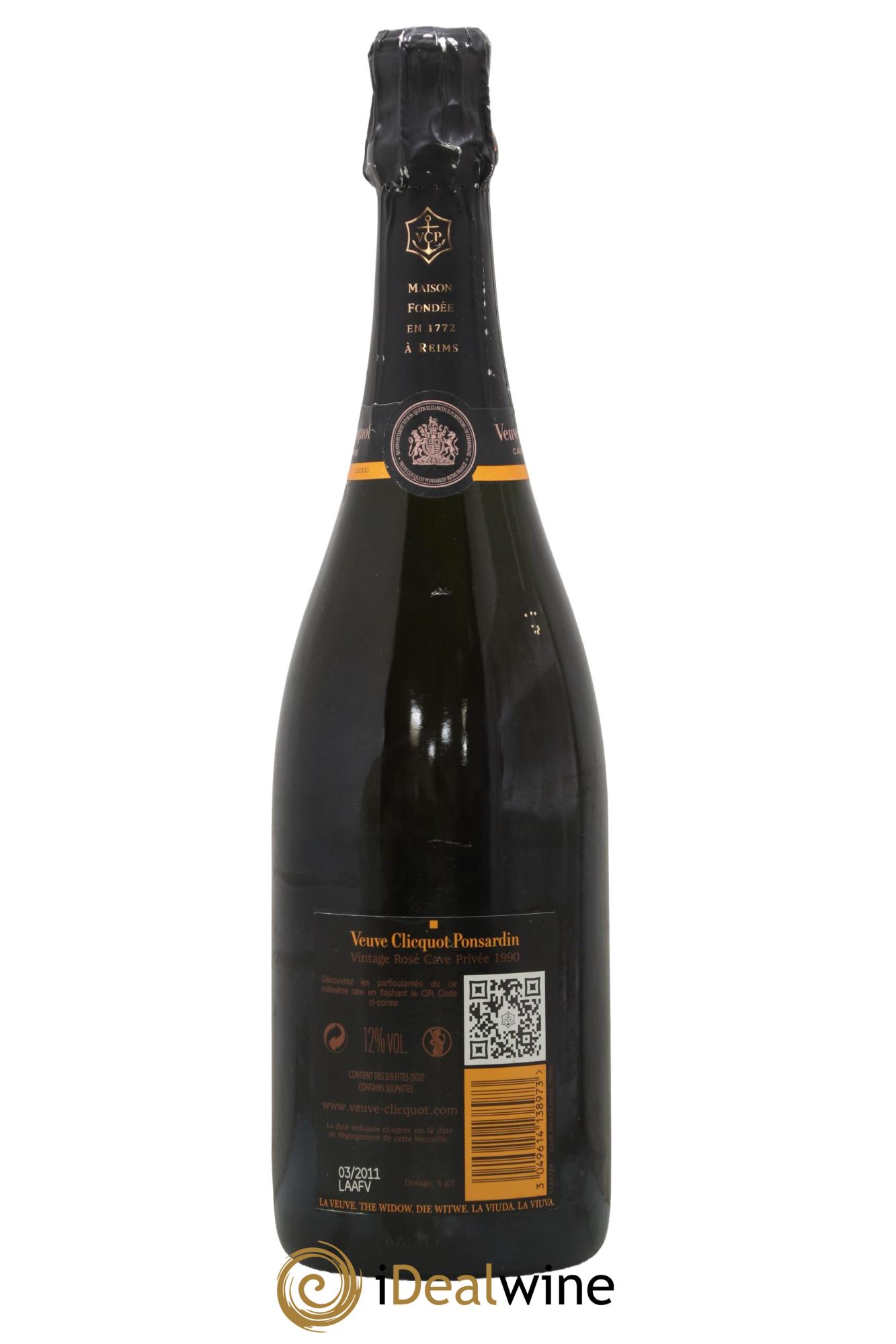 Vintage Cave privée Rosé Brut Veuve Clicquot 1990 - Posten von 1 Flasche - 1