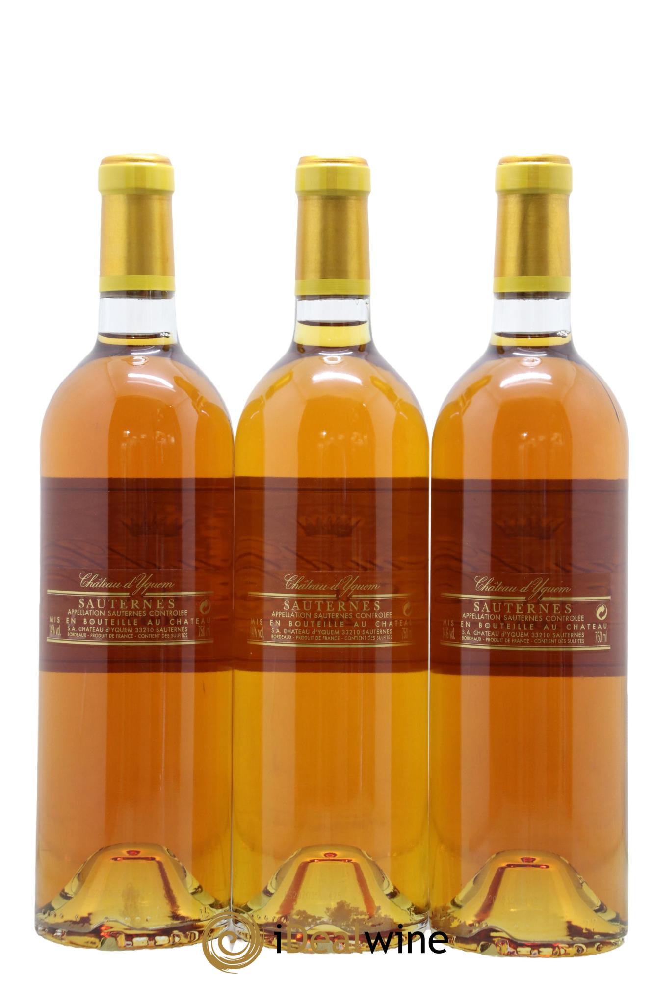 Château d' Yquem 1er Cru Classé Supérieur 2007 - Lot de 3 bouteilles - 1
