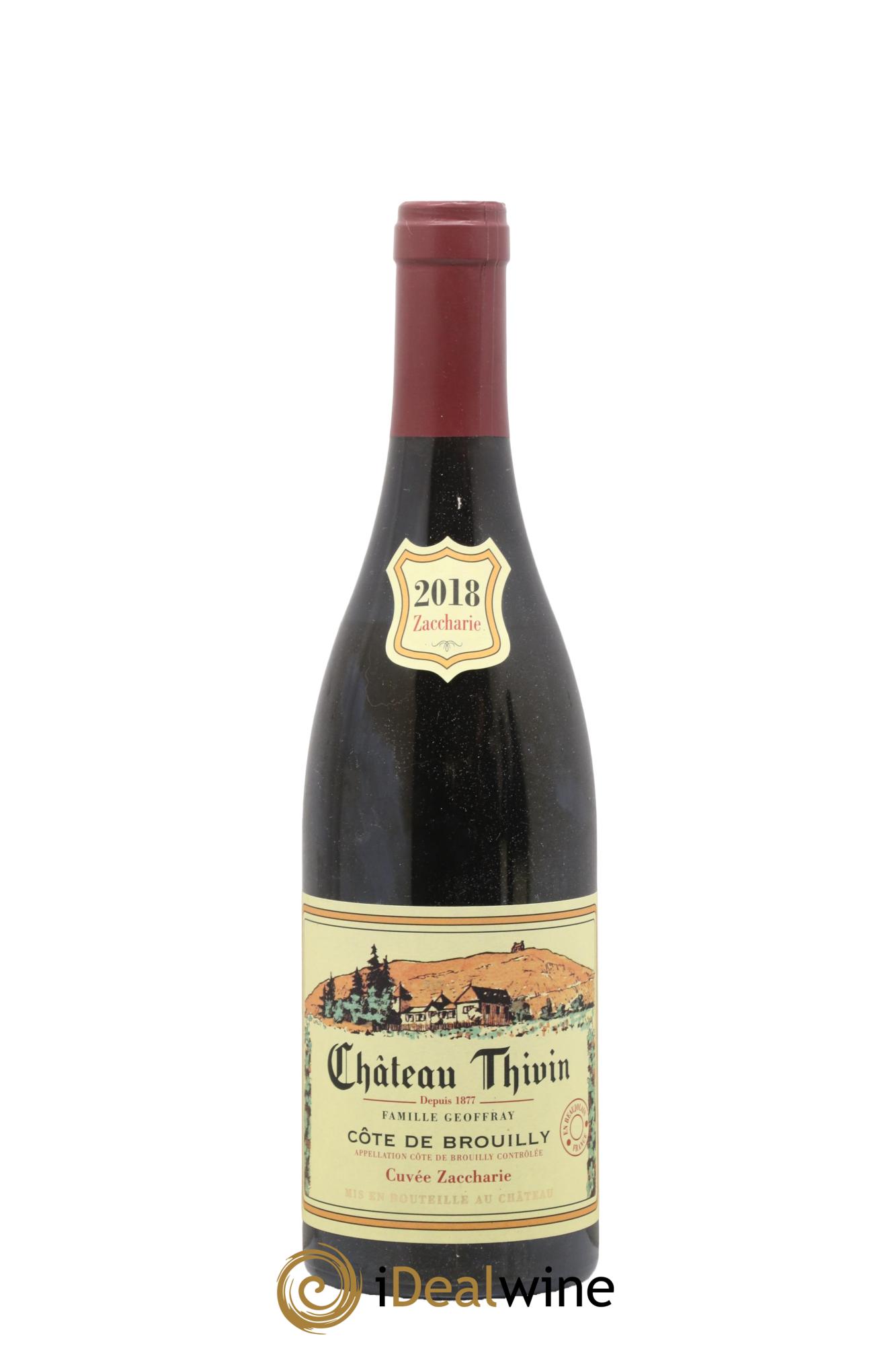 Côte de Brouilly Cuvée Zaccharie Château Thivin 2018 - Lot de 1 bouteille - 0