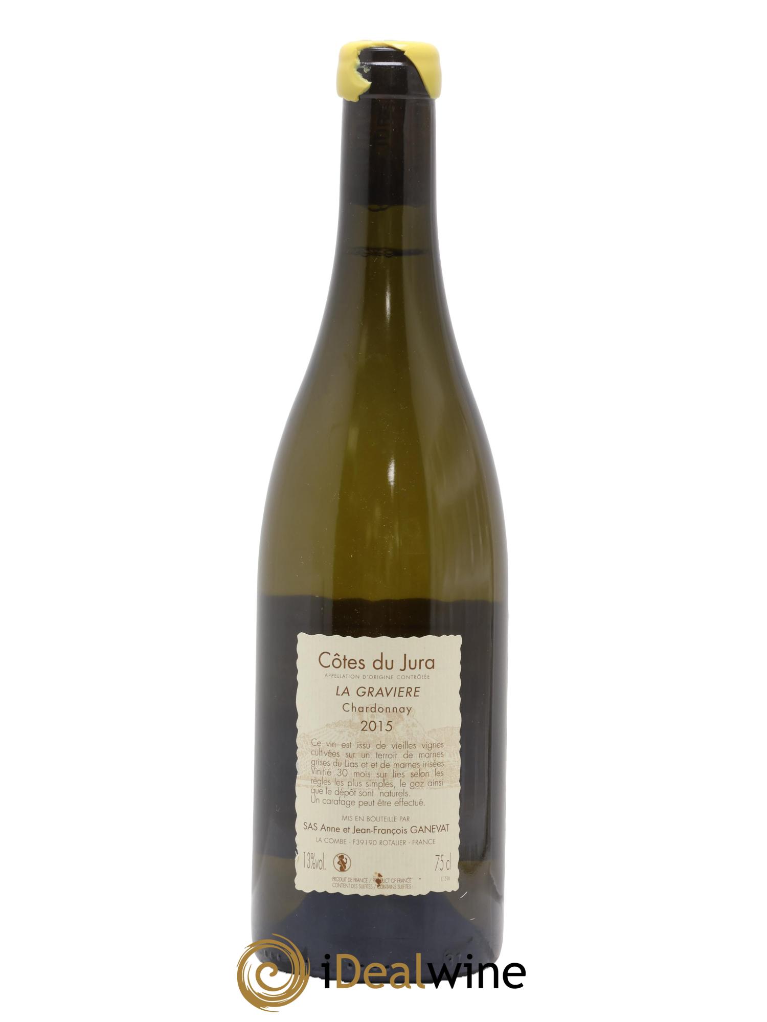 Côtes du Jura La Gravière Anne et Jean François Ganevat 2015 - Lot de 1 bouteille - 1