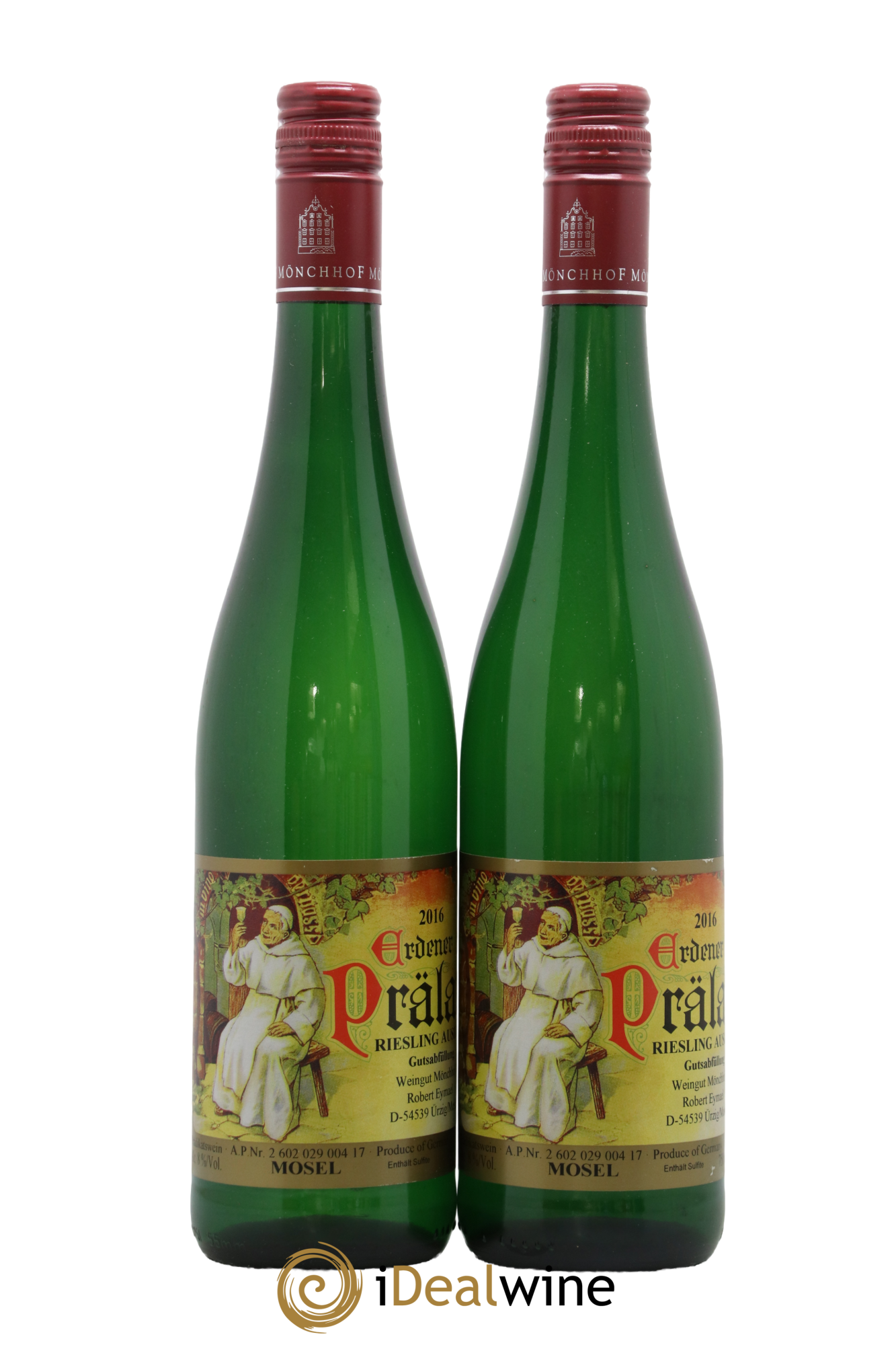Allemagne Mosel-Saar Riesling Auslese Monchhof Pralat 2016 - Lot de 2 bouteilles - 0