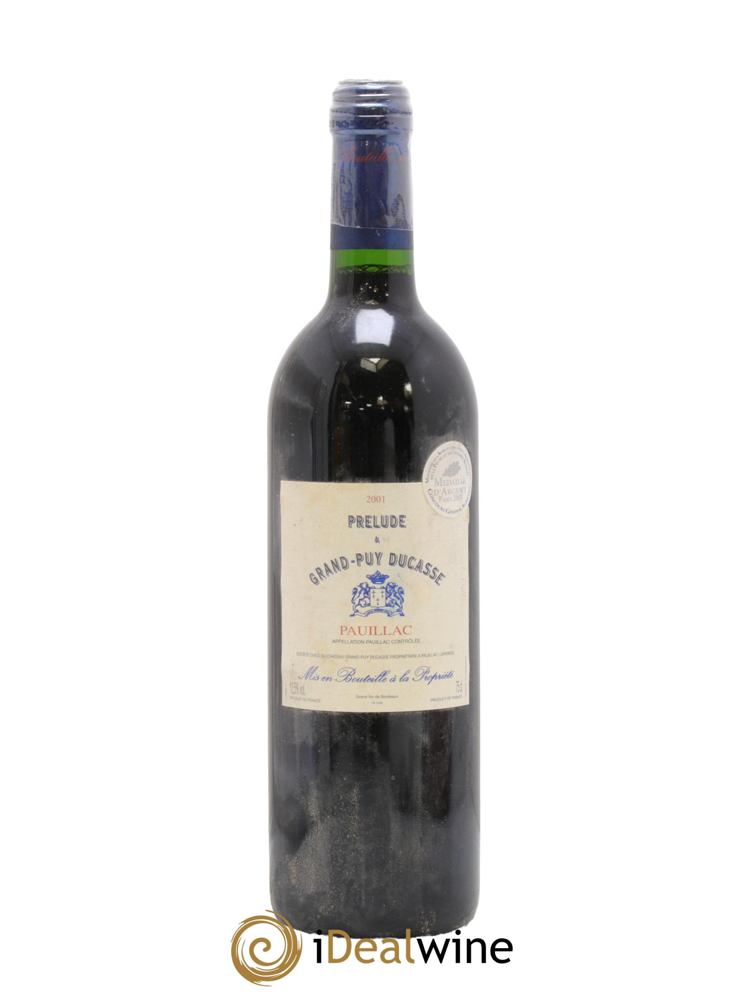 Prélude à Grand Puy Ducasse Second Vin 2001 - Lot of 1 bottle - 0