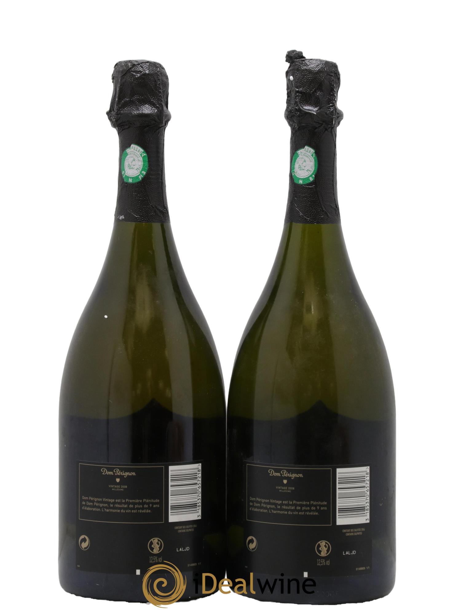 Brut Dom Pérignon 2008 - Lot of 2 bottles - 1