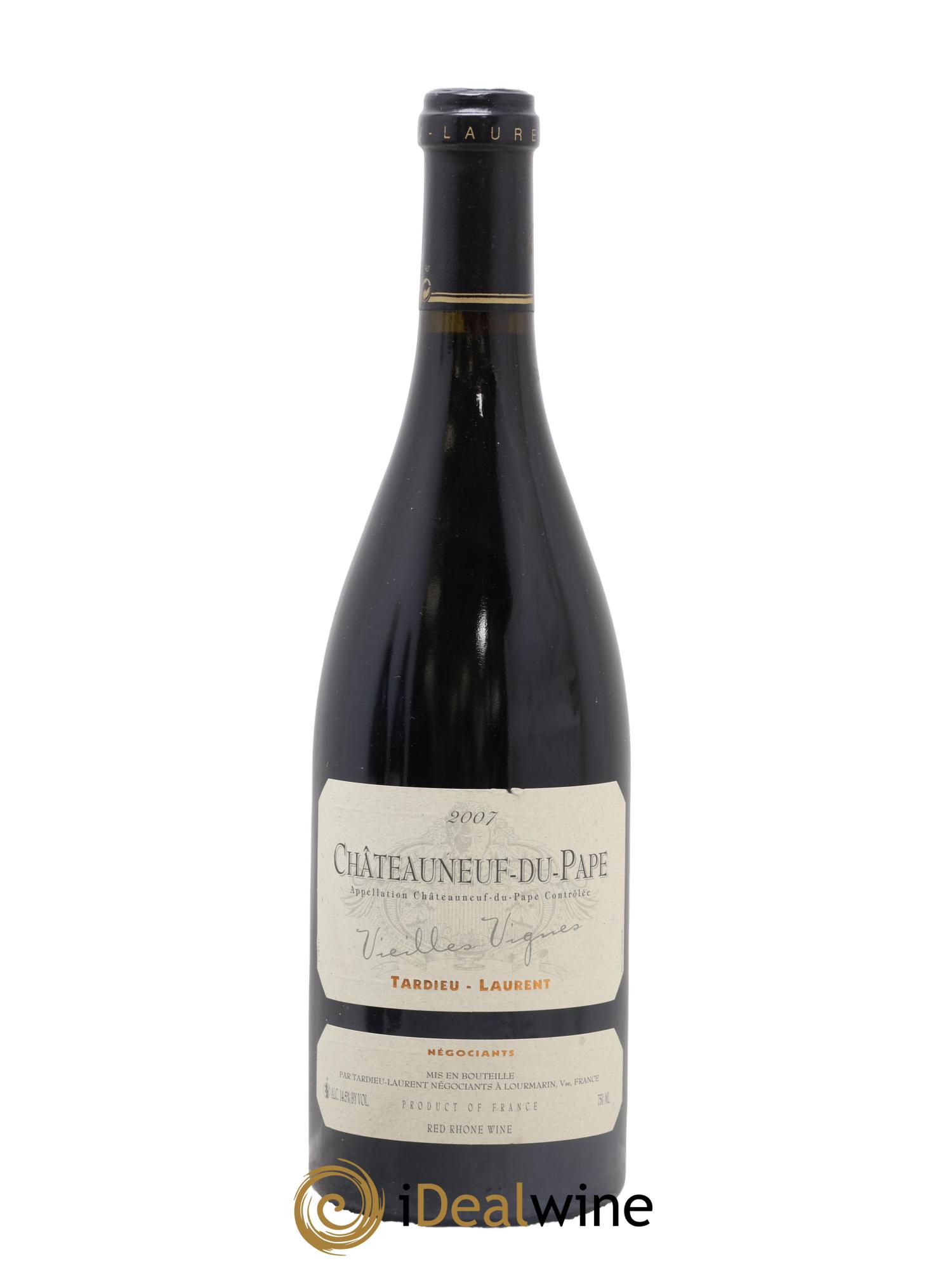 Châteauneuf-du-Pape Tardieu-Laurent Vieilles vignes Famille Tardieu 2007 - Lot de 1 bouteille - 0