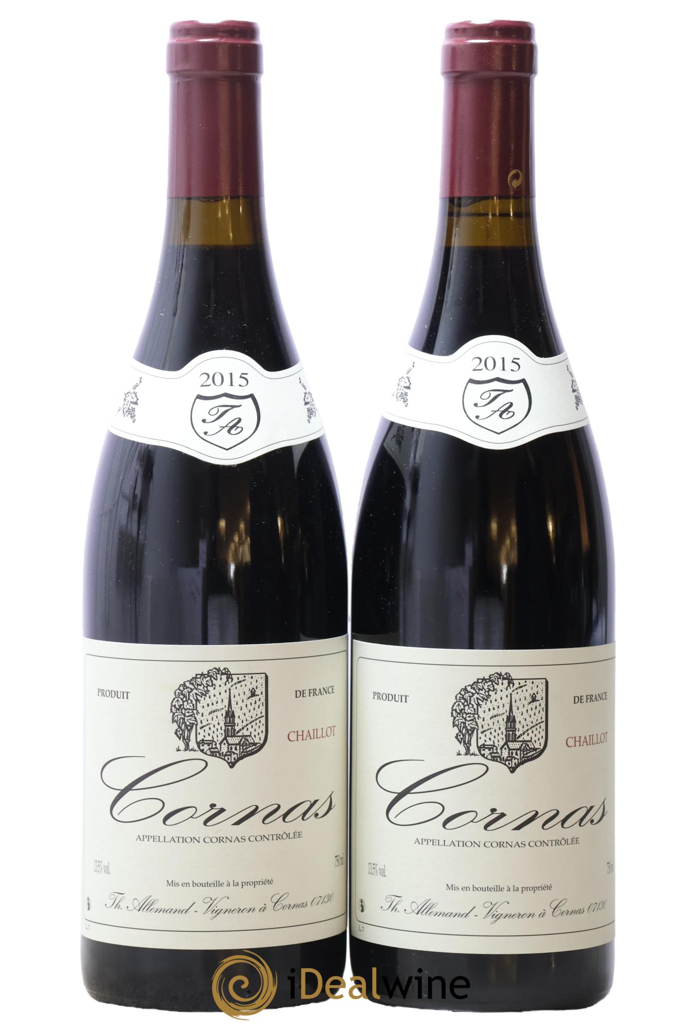 Cornas Chaillot Thierry Allemand 2015 - Lot de 2 bouteilles - 0