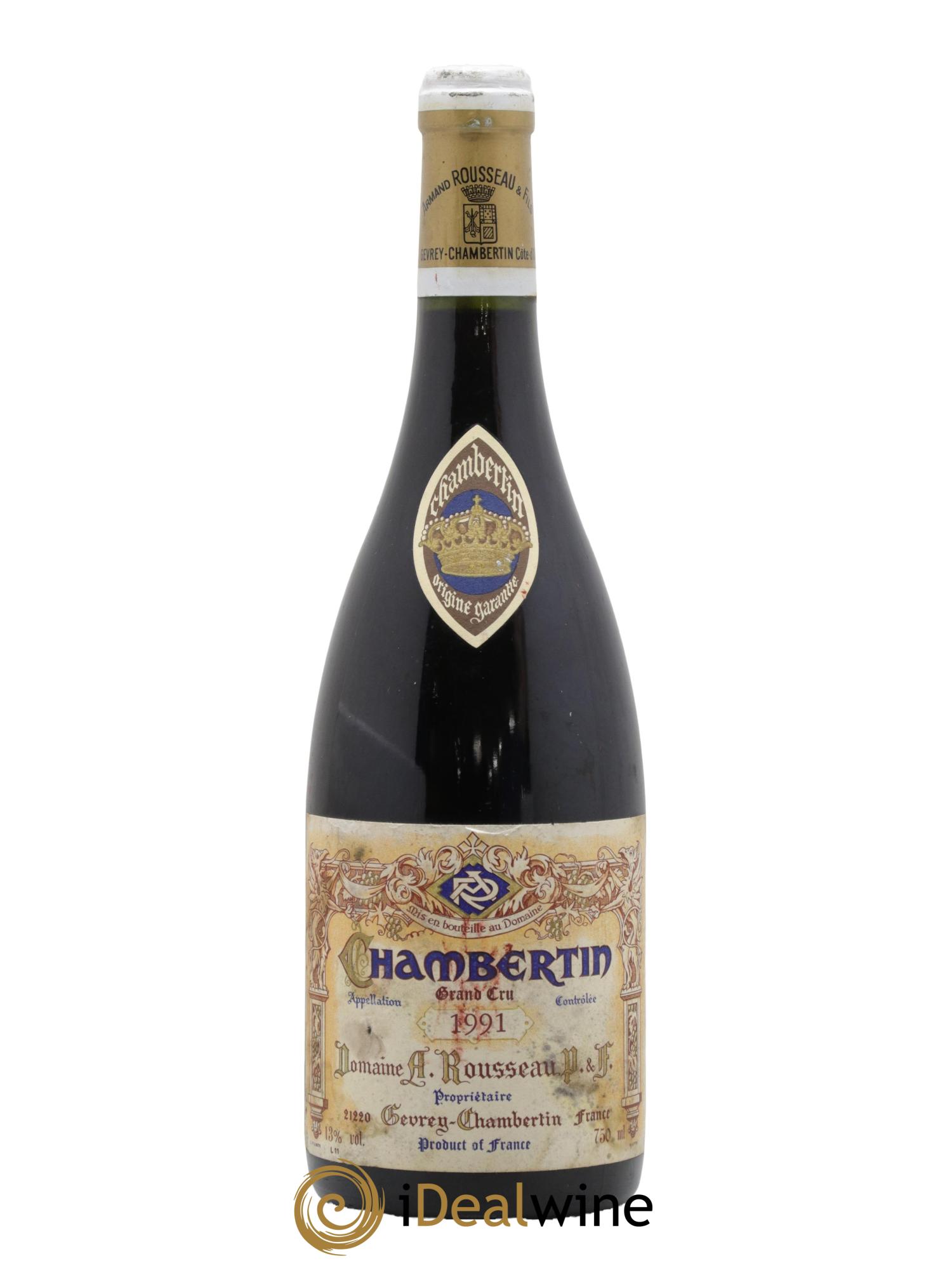 Chambertin Grand Cru Armand Rousseau (Domaine) 1991 - Posten von 1 Flasche - 0