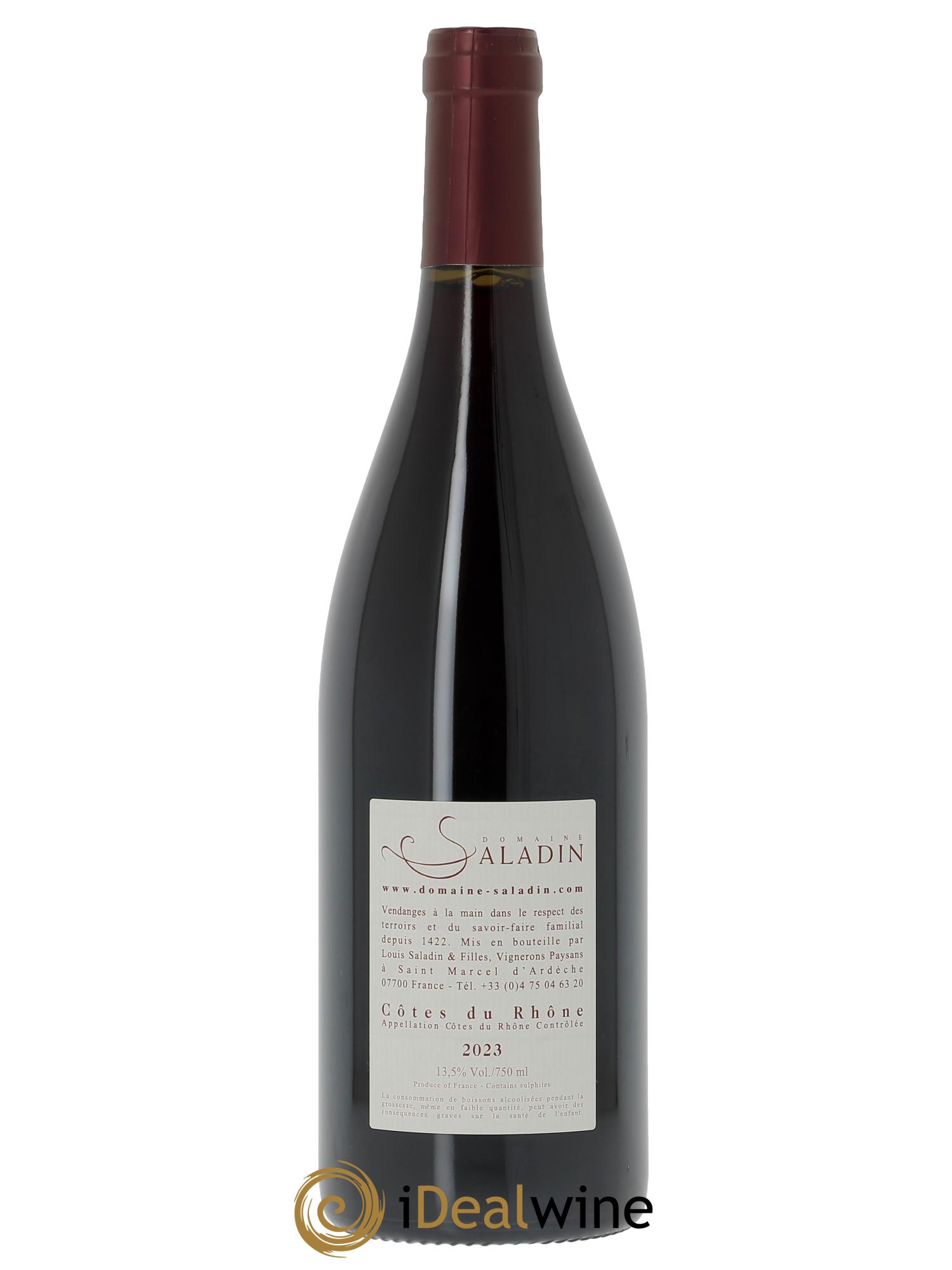 Côtes-du-Rhône Loï Domaine Saladin 2023 - Lotto di 1 bottiglia - 1
