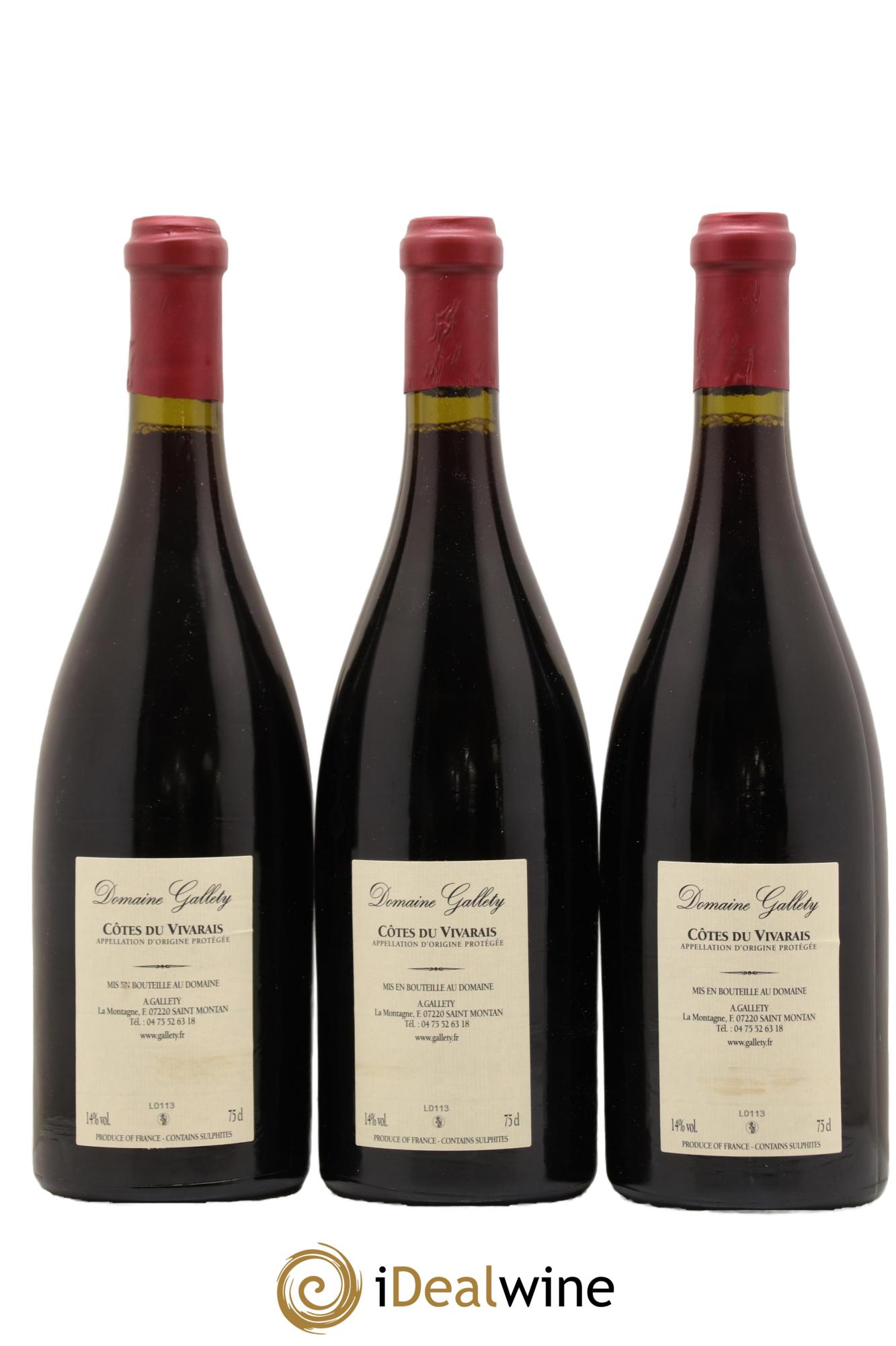 Côtes du Vivarais La Ligure Gallety (Domaine) 2013 - Lot de 6 bouteilles - 2