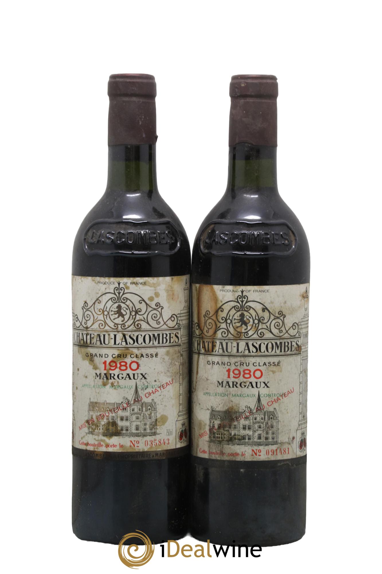 Château Lascombes 2ème Grand Cru Classé 1980 - Lot de 2 bouteilles - 0