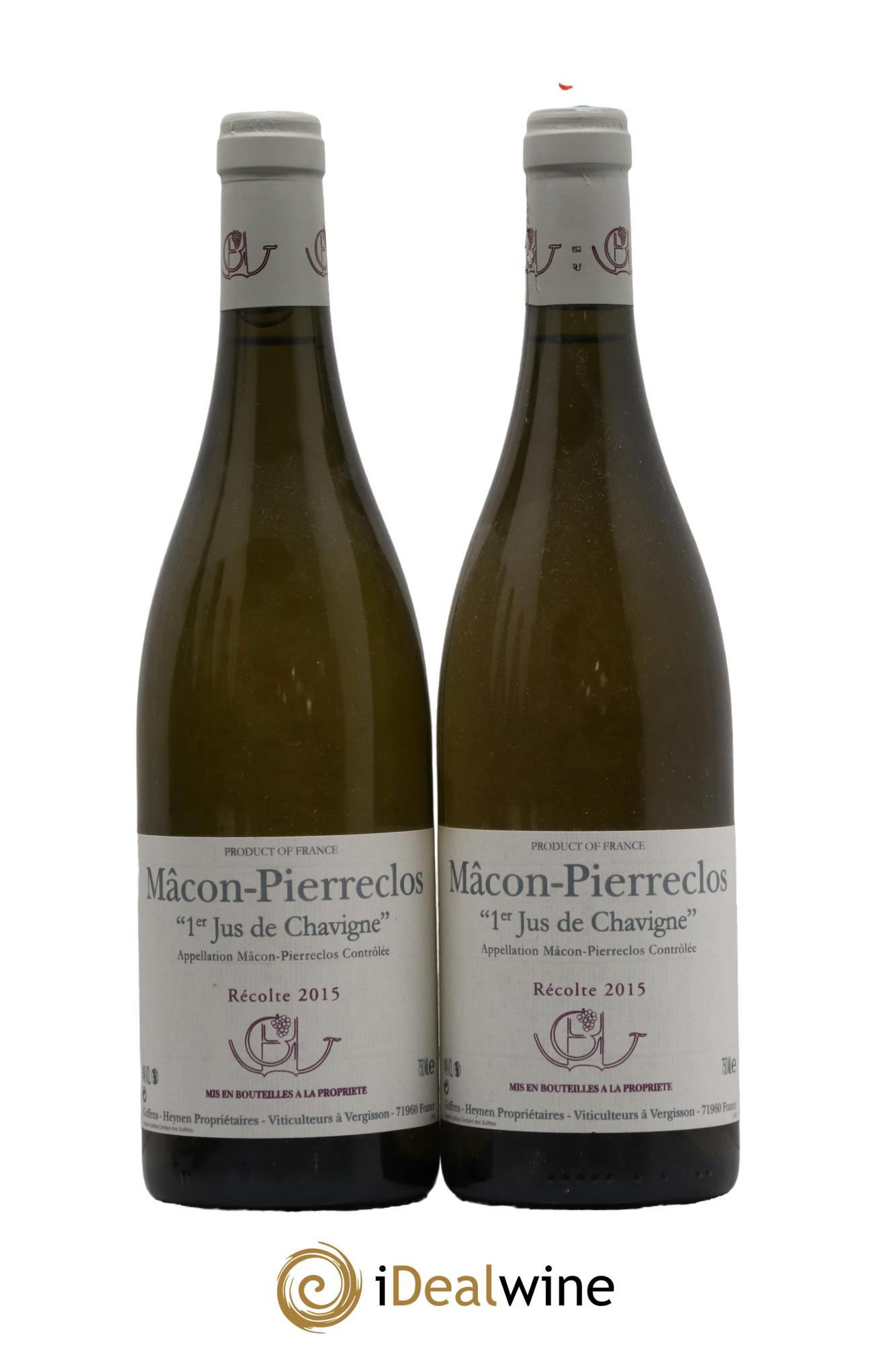 Mâcon Pierreclos 1er Jus de Chavigne Guffens-Heynen 2015 - Lot de 2 bouteilles - 0