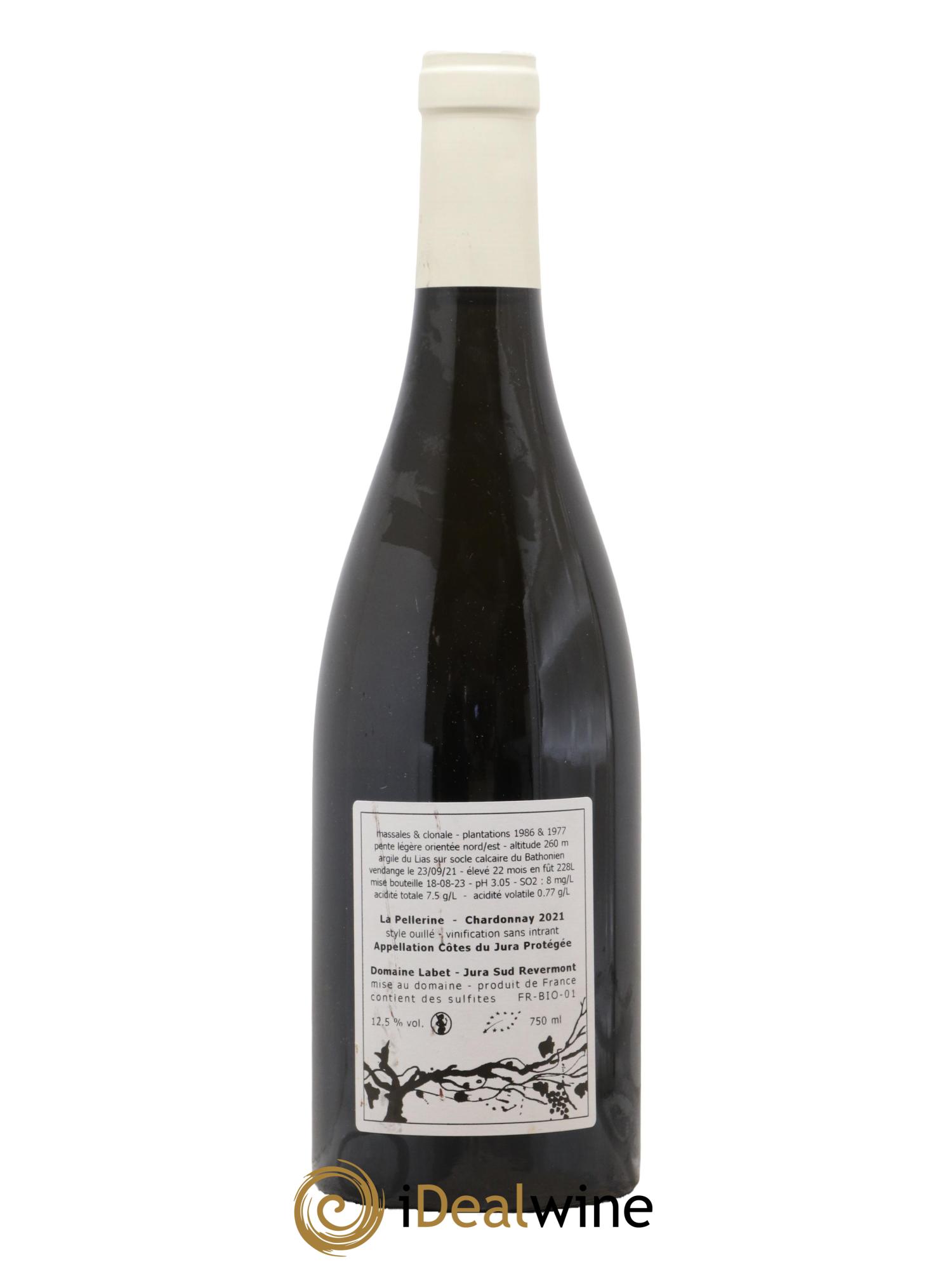 Côtes du Jura Chardonnay La Pellerine Romain - Julien  - Charline Labet 2021 - Lot de 1 bouteille - 1