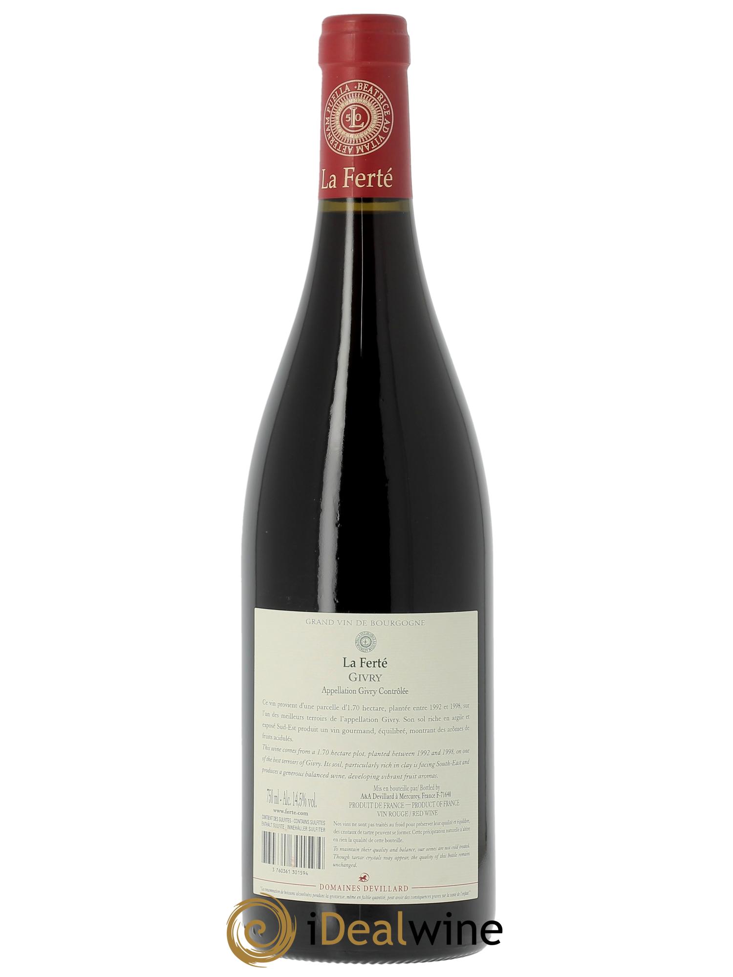 Givry Domaine de la Ferté 2022 - Lot of 1 bottle - 1