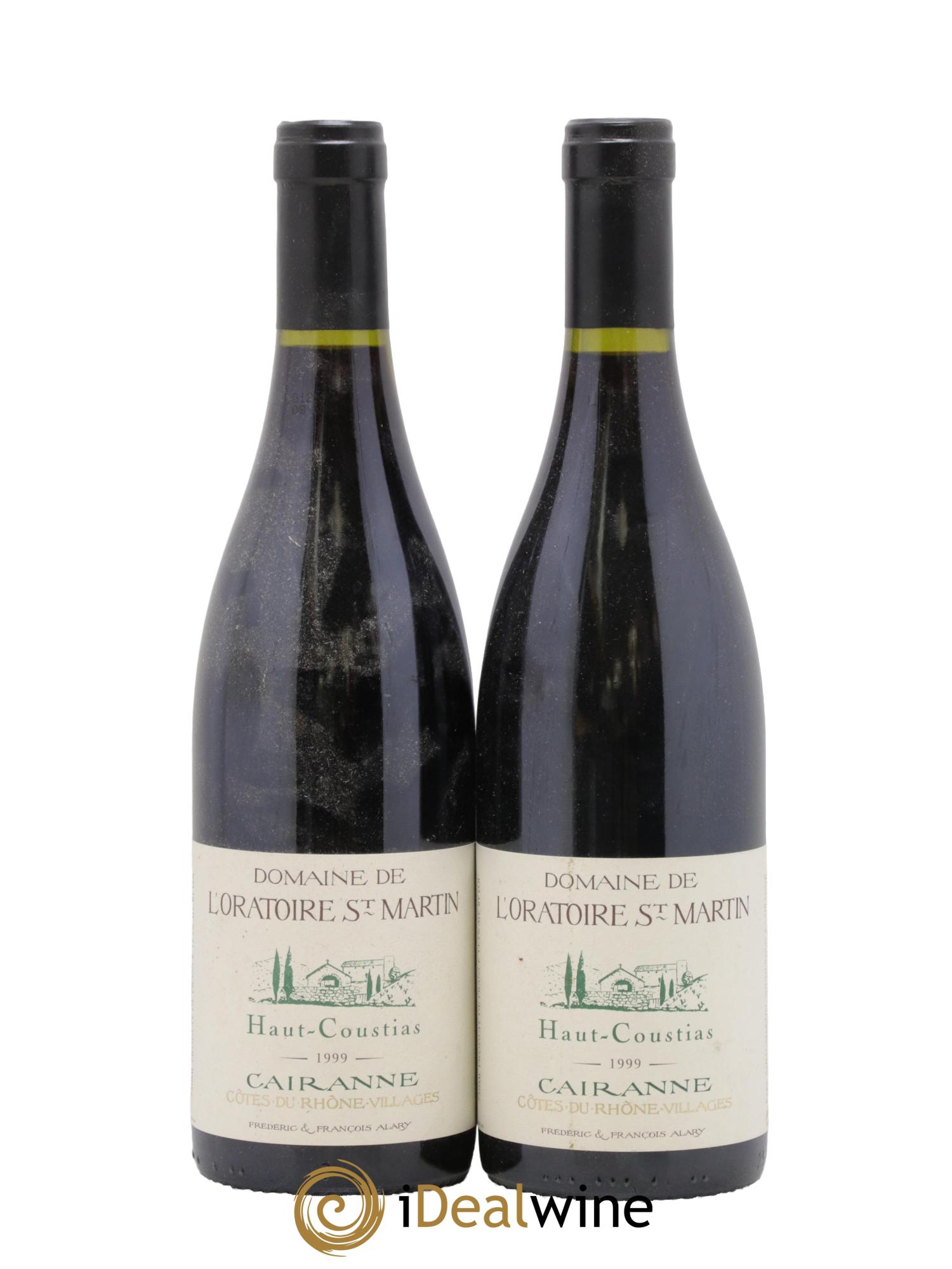 Cairanne Haut-Coustias Oratoire Saint-Martin - Frédéric et François Alary 1999 - Lot of 2 bottles - 0