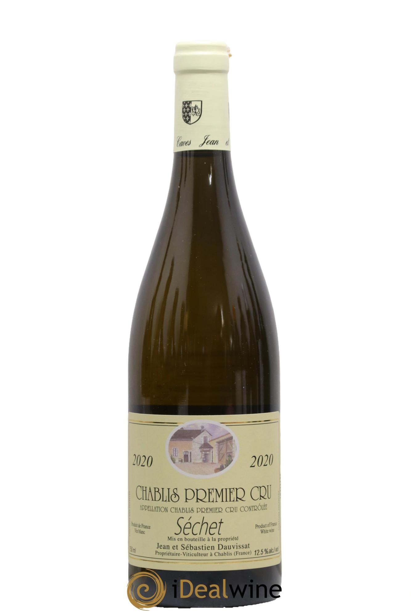 Chablis 1er Cru Sechets Domaine Jean et Sebastien Dauvissat 2020 - Lot de 1 bouteille - 0