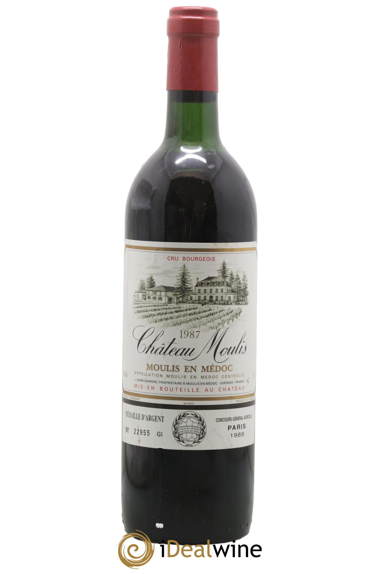 Moulis en Médoc Château Moulis 1987 - Lot de 1 bouteille - 0