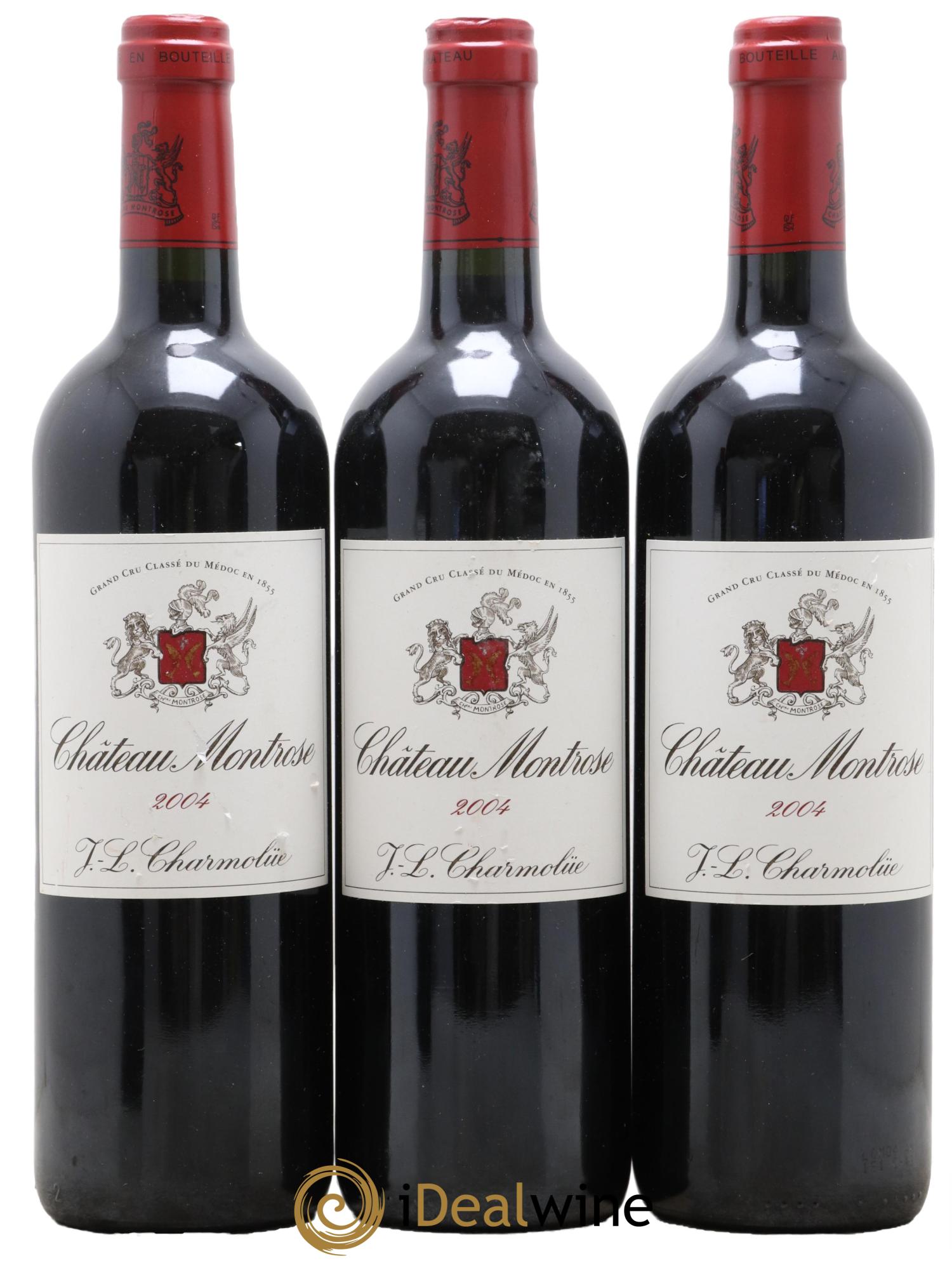 Château Montrose 2ème Grand Cru Classé 2004 - Posten von 3 Flaschen - 0