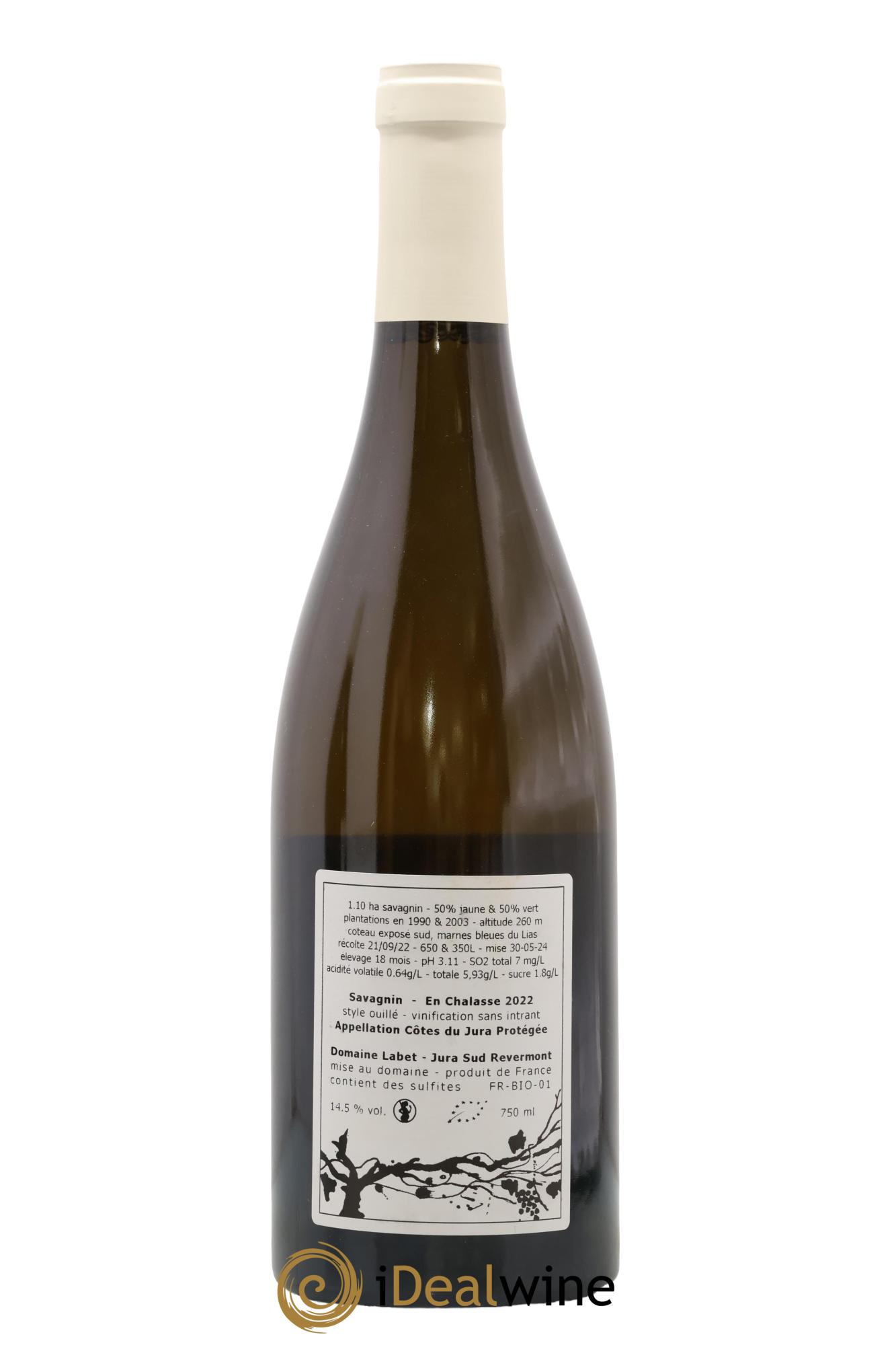 Côtes du Jura Fleur de Savagnin En Chalasse Romain - Julien  - Charline Labet 2022 - Lotto di 1 bottiglia - 1