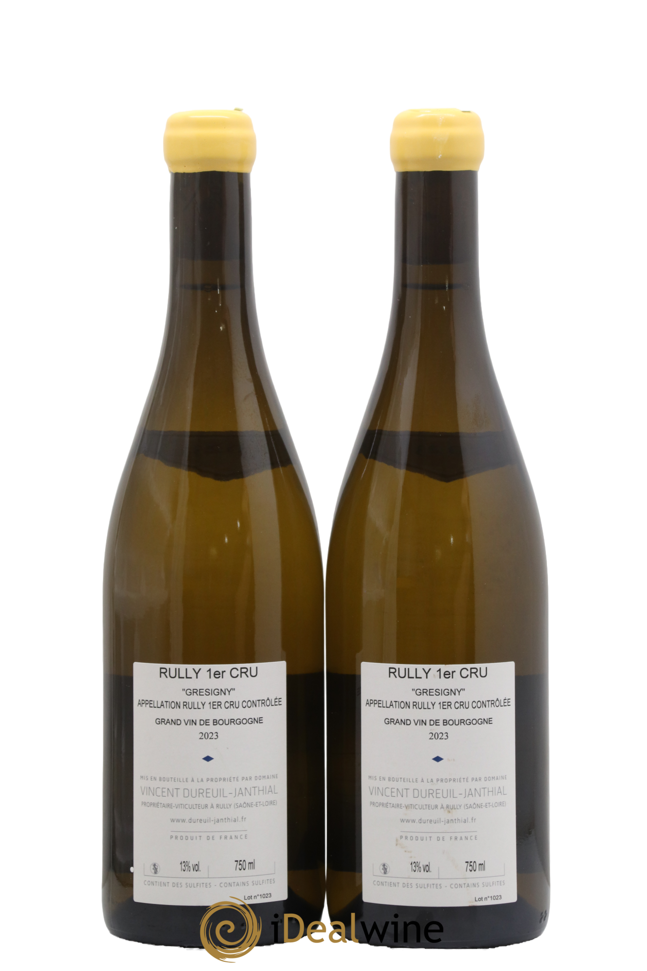 Rully 1er Cru Grésigny Vieilles Vignes Vincent Dureuil-Janthial 2023 - Lot de 2 bouteilles - 1