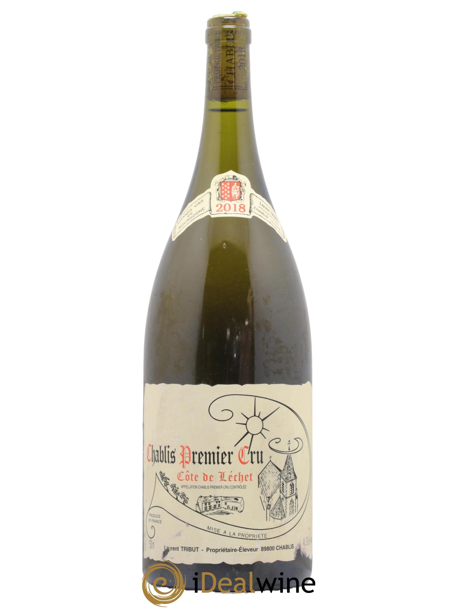 Chablis 1er Cru Côte de Lechet Laurent Tribut 2018 - Posten von 1 Magnum - 0
