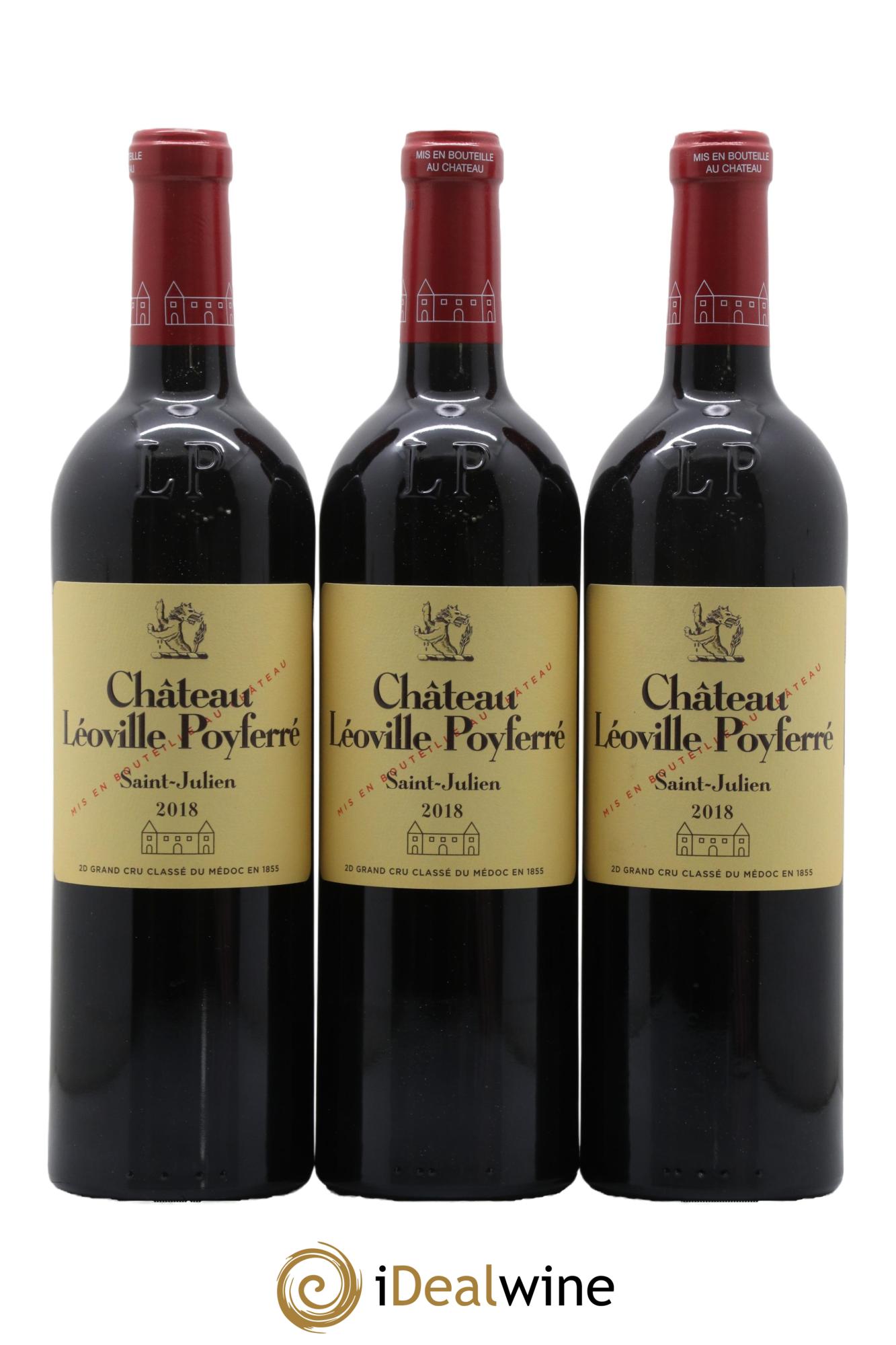 Château Léoville Poyferré 2ème Grand Cru Classé 2018 - Lot de 3 bouteilles - 0