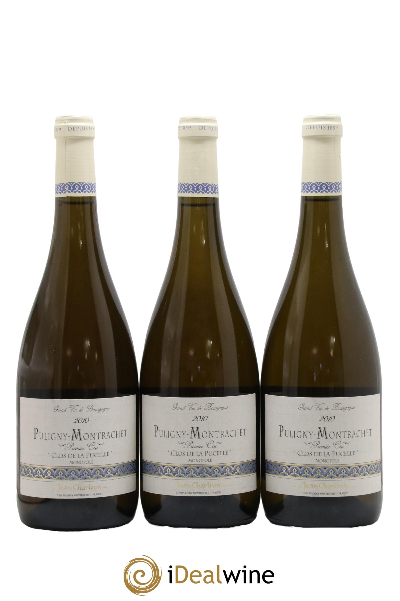 Puligny-Montrachet 1er Cru Clos de la Pucelle Jean Chartron (Domaine) 2010 - Lot de 3 bouteilles - 0