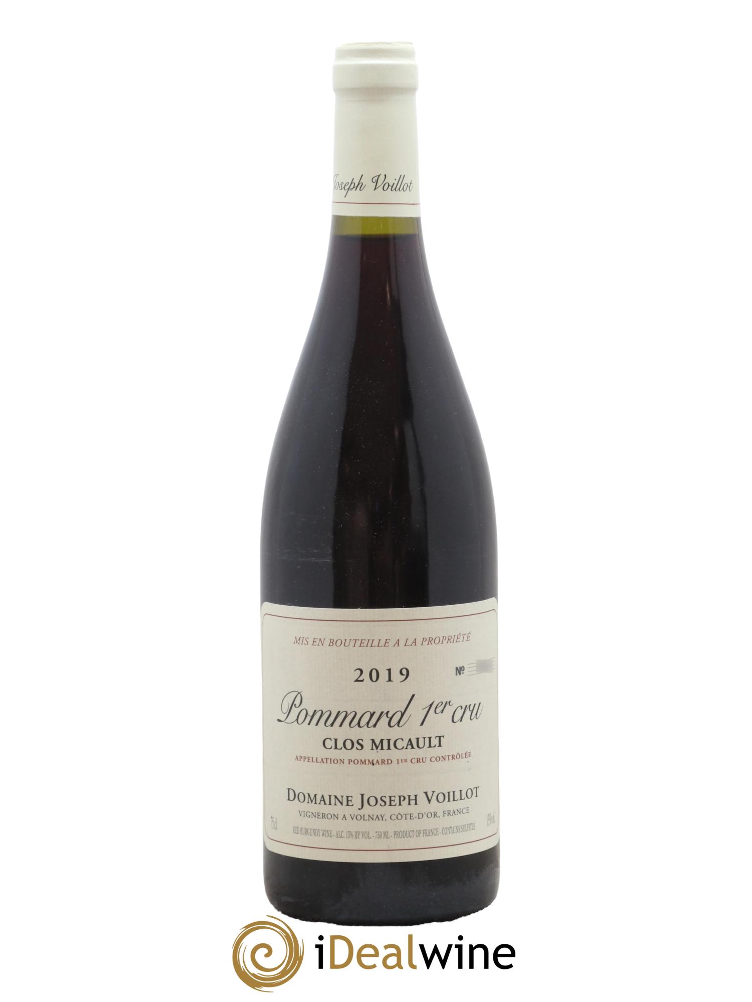 Pommard 1er Cru Clos Micault Joseph Voillot 2019 - Lot de 1 bouteille - 0
