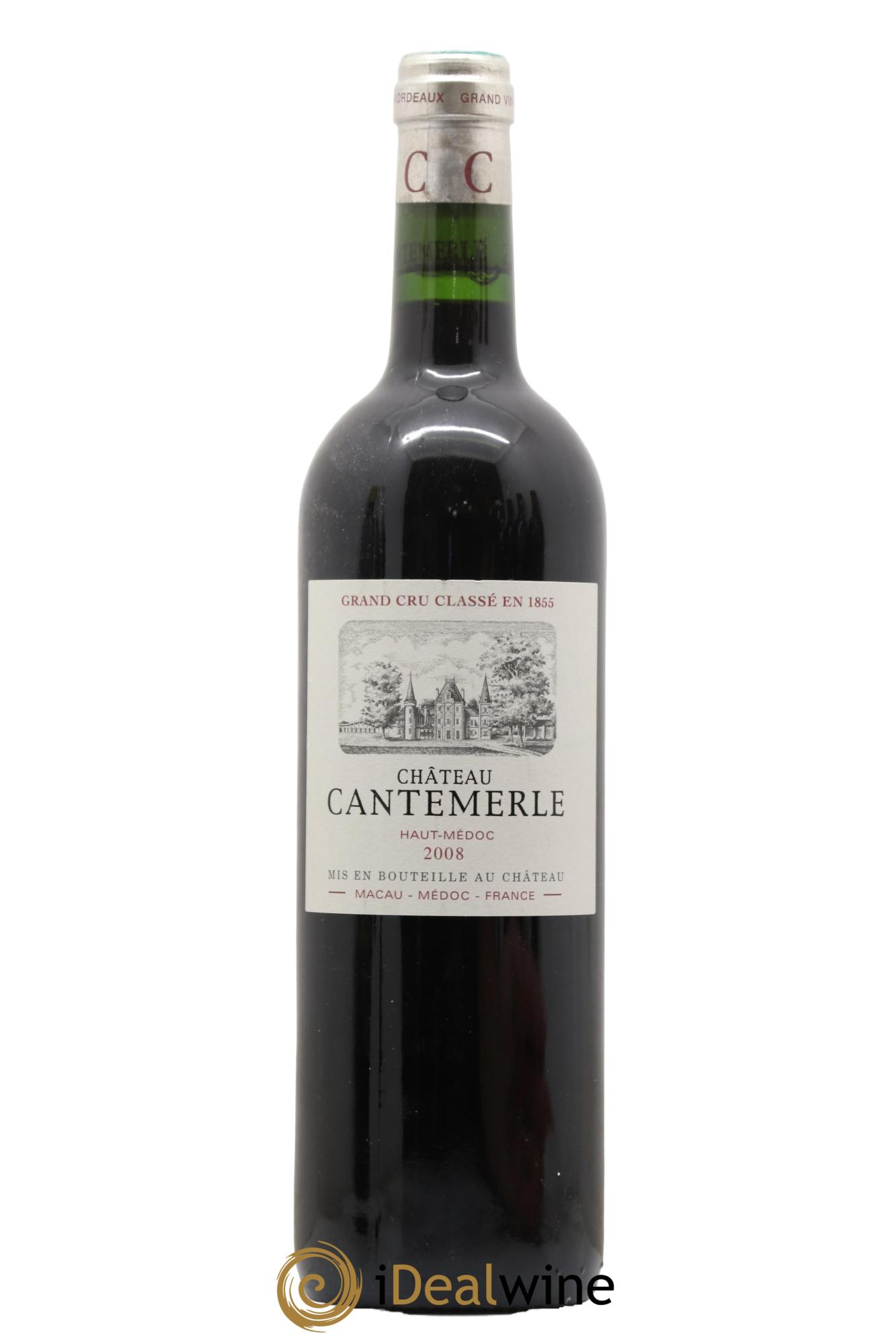 Château Cantemerle 5ème Grand Cru Classé 2008 - Lot de 1 bouteille - 0