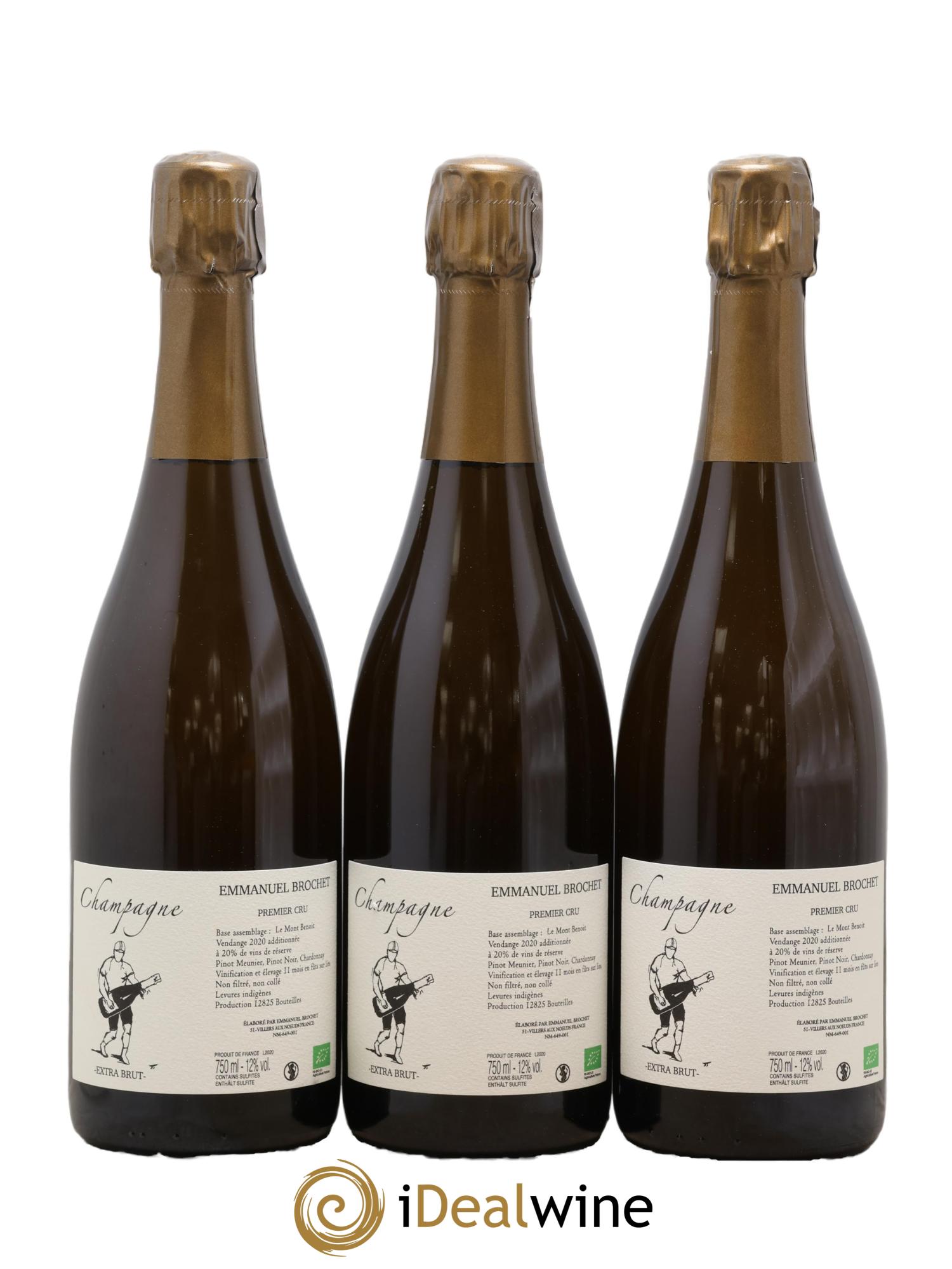 Le Mont Benoit Extra-Brut Emmanuel Brochet - Lot de 3 bouteilles - 0