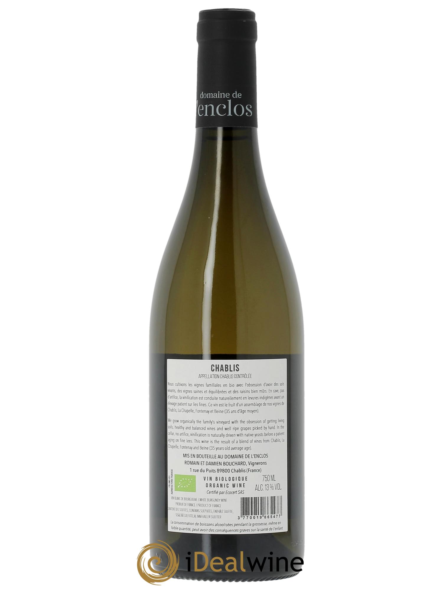 Chablis Domaine de l'Enclos  2023 - Lot of 1 bottle - 1