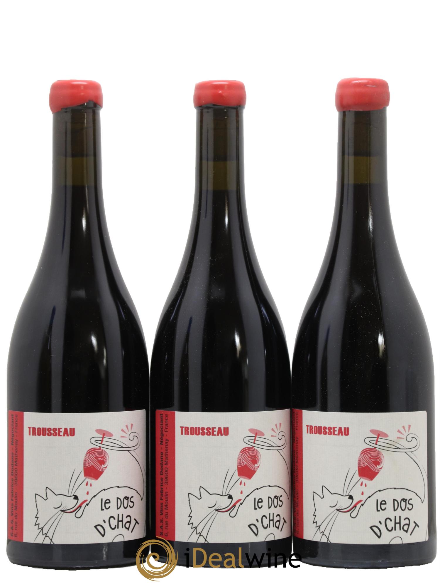 Côtes du Jura Trousseau Le Dos d'Chat Fabrice Dodane 2019 - Lot de 3 bouteilles - 0