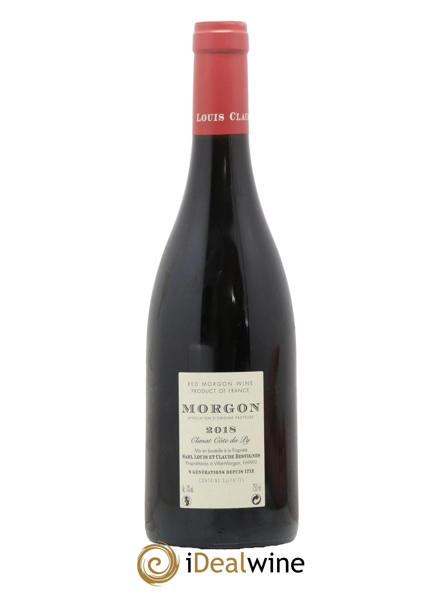 Morgon Côte du Py Louis-Claude Desvignes 2018 - Lot de 1 bouteille - 1