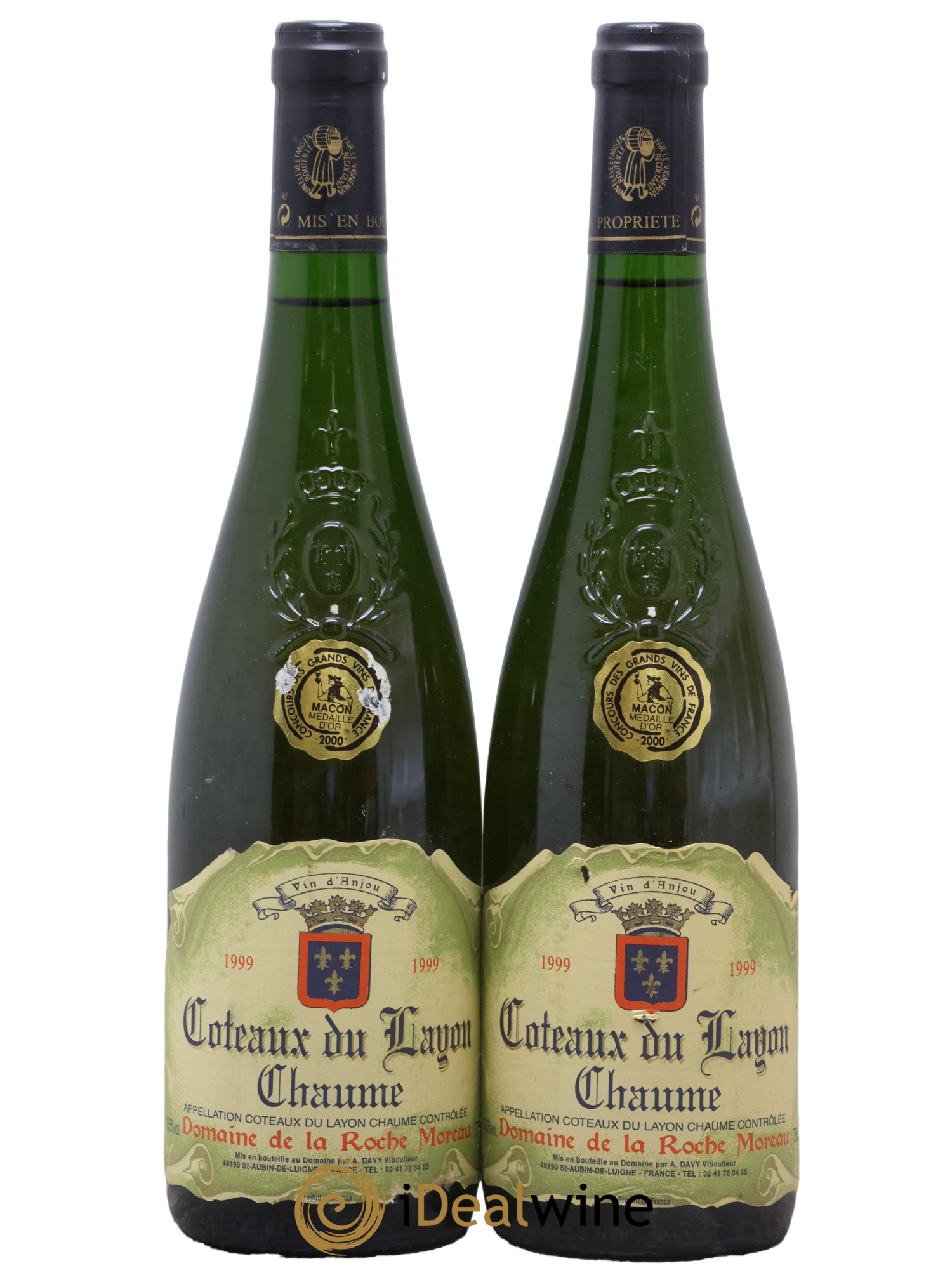 Coteaux du Layon Chaume Domaine La Roche Moreau 1999 - Lot de 2 bouteilles - 0