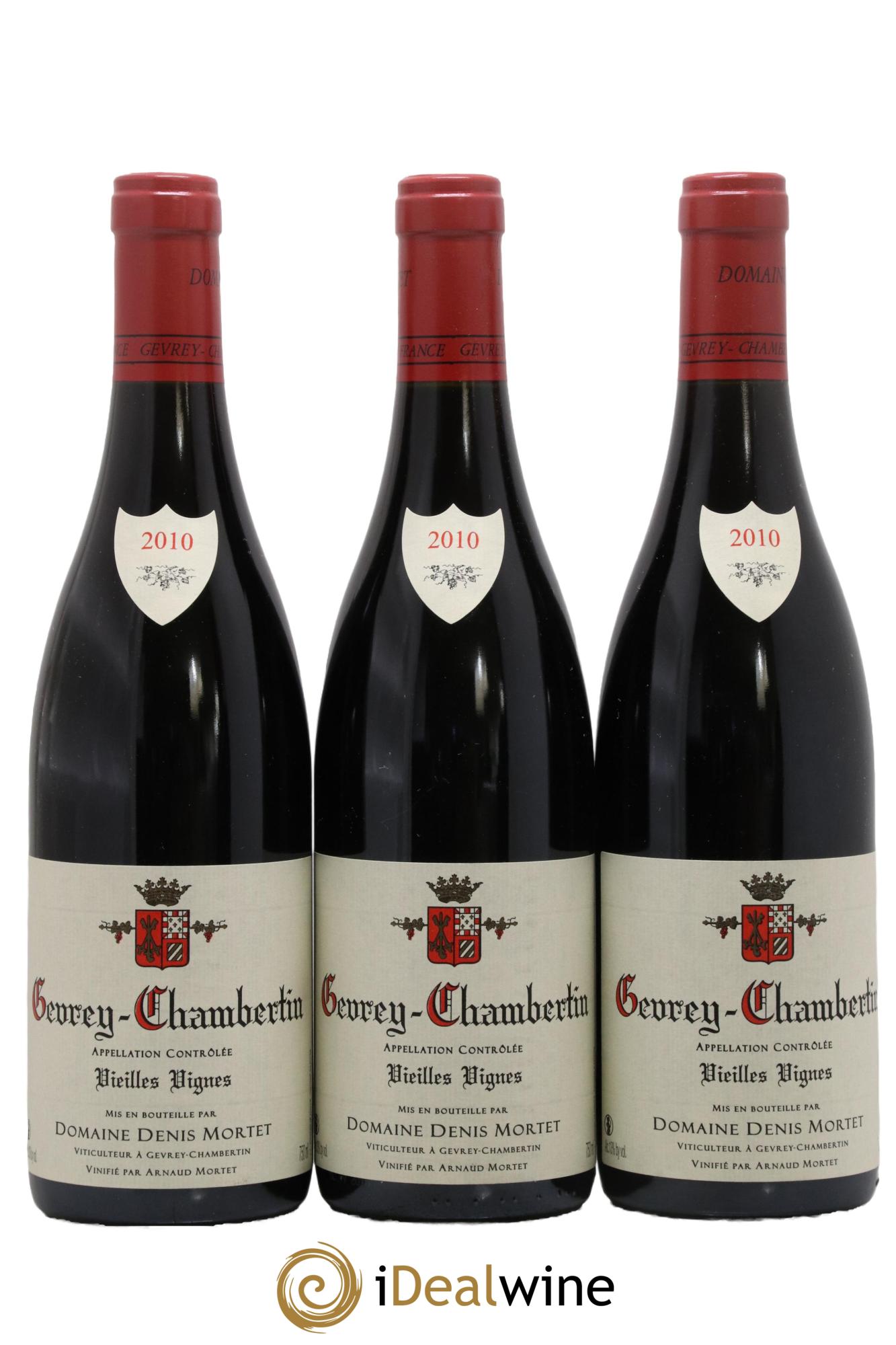 Gevrey-Chambertin Vieilles vignes Denis Mortet (Domaine) 2010 - Lot of 3 bottles - 0