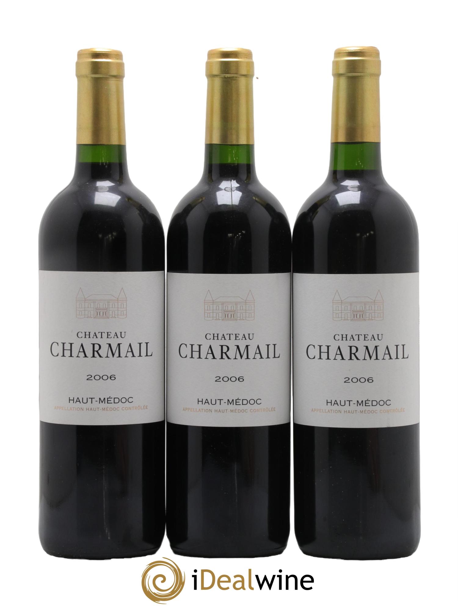 Château Charmail Cru Bourgeois 2006 - Lot de 3 bouteilles - 0