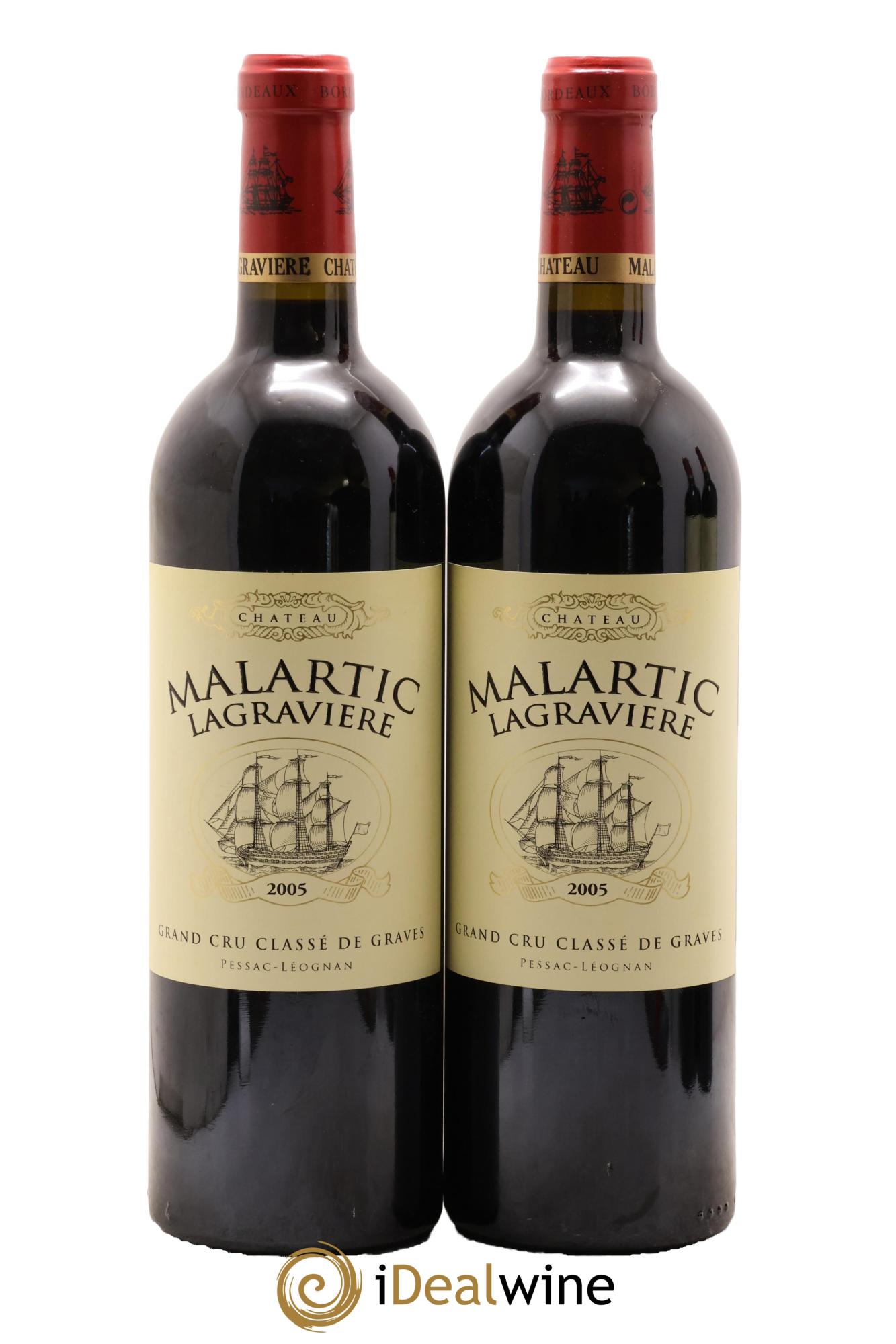 Château Malartic-Lagravière Cru Classé de Graves 2005 - Lot de 2 bouteilles - 0