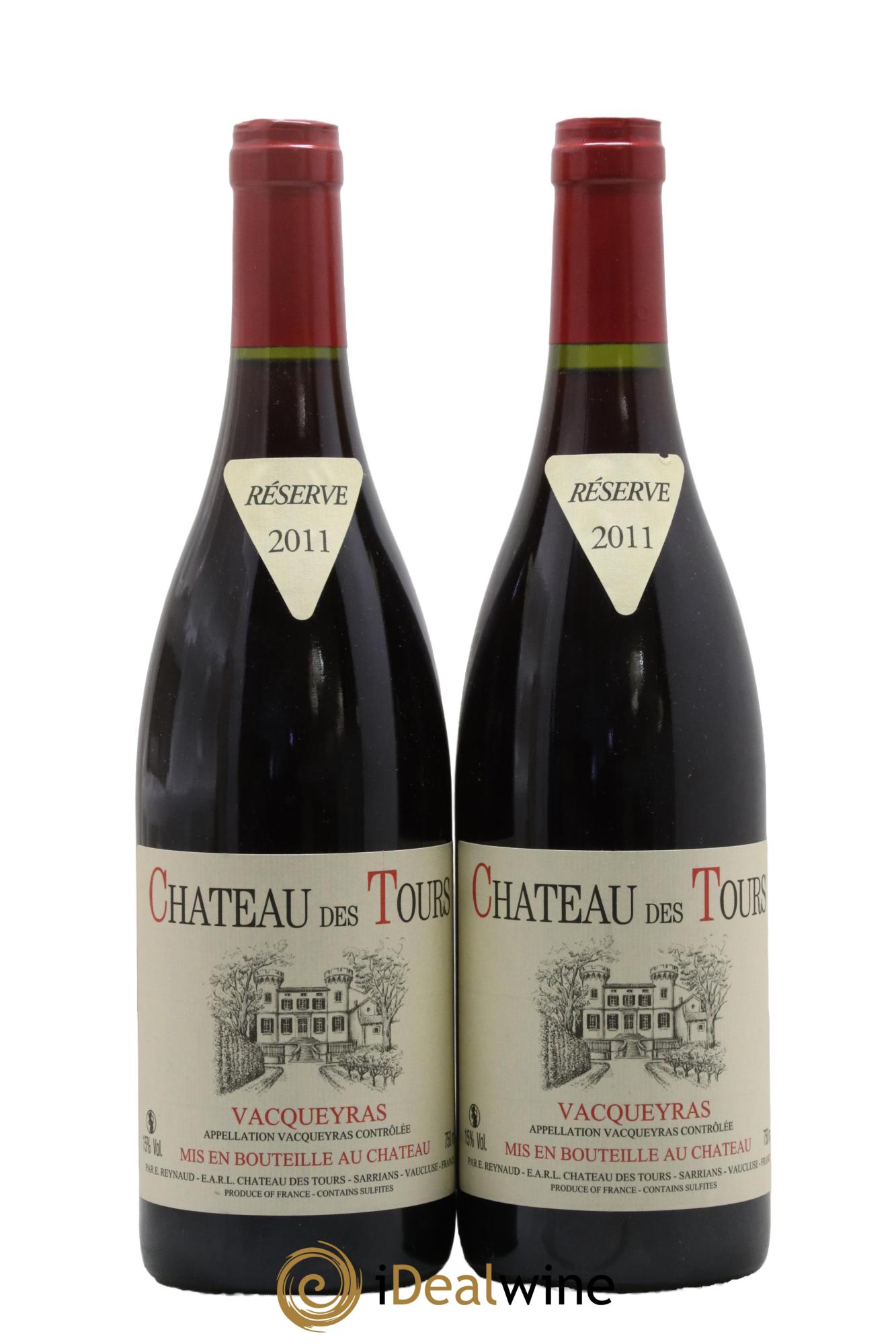 Vacqueyras Château des Tours Emmanuel Reynaud 2011 - Lot de 2 bouteilles - 0