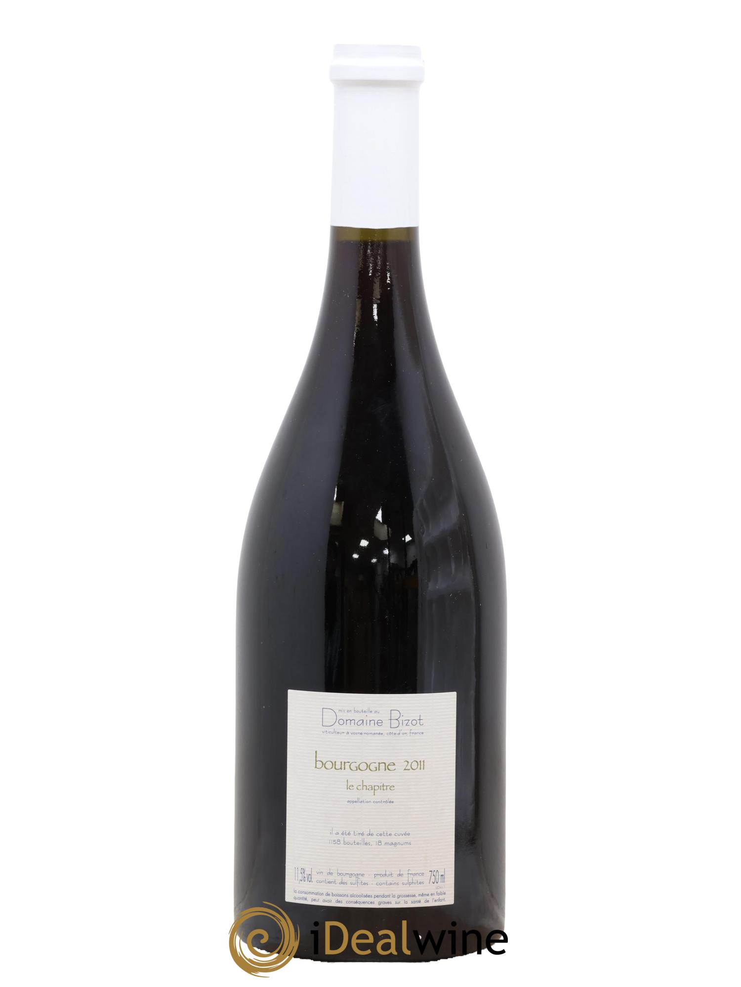 Bourgogne Le Chapitre Bizot (Domaine) 2011 - Lot of 1 bottle - 1