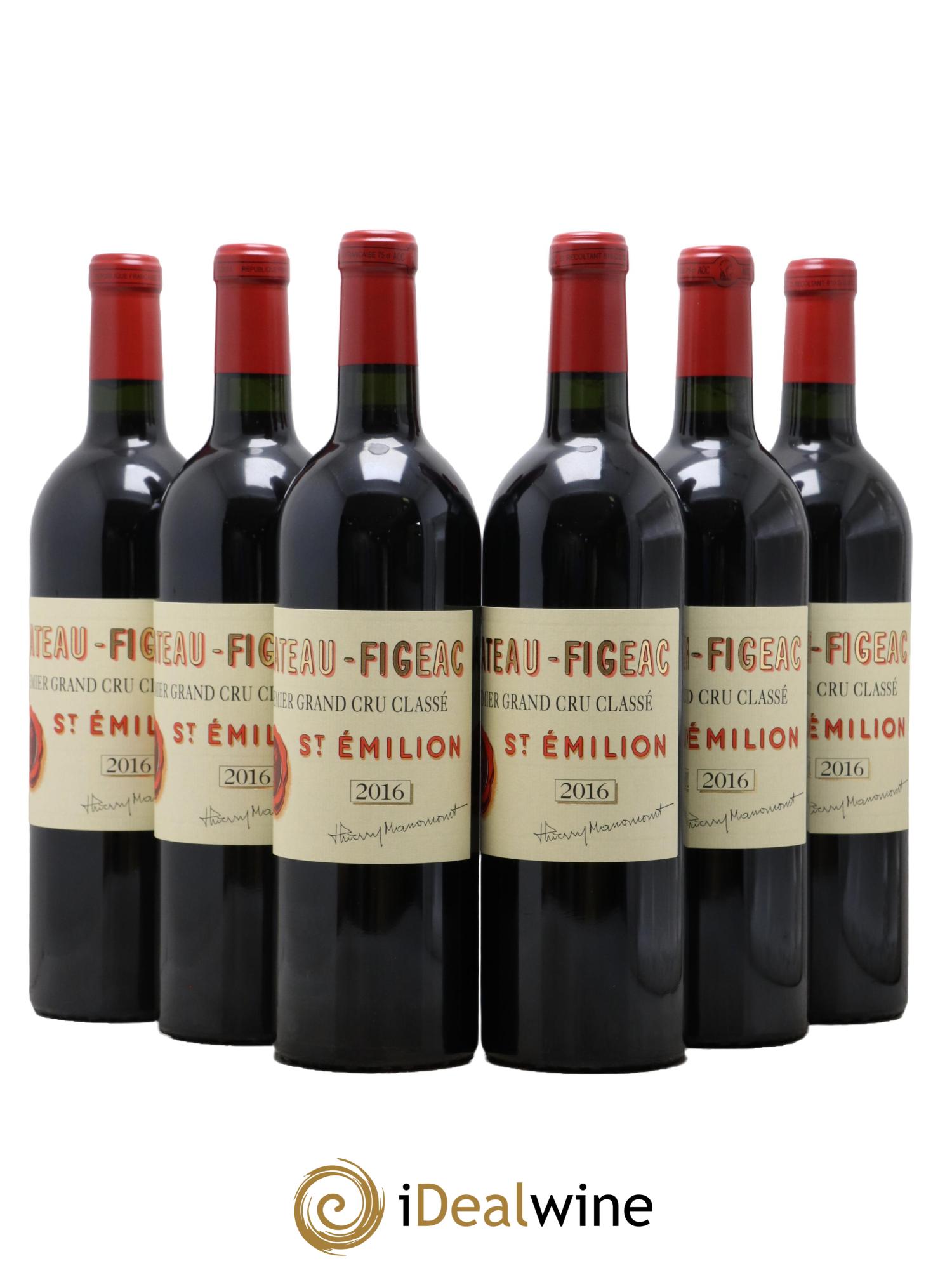 Château Figeac 1er Grand Cru Classé A 2016 - Lot de 6 bouteilles - 0