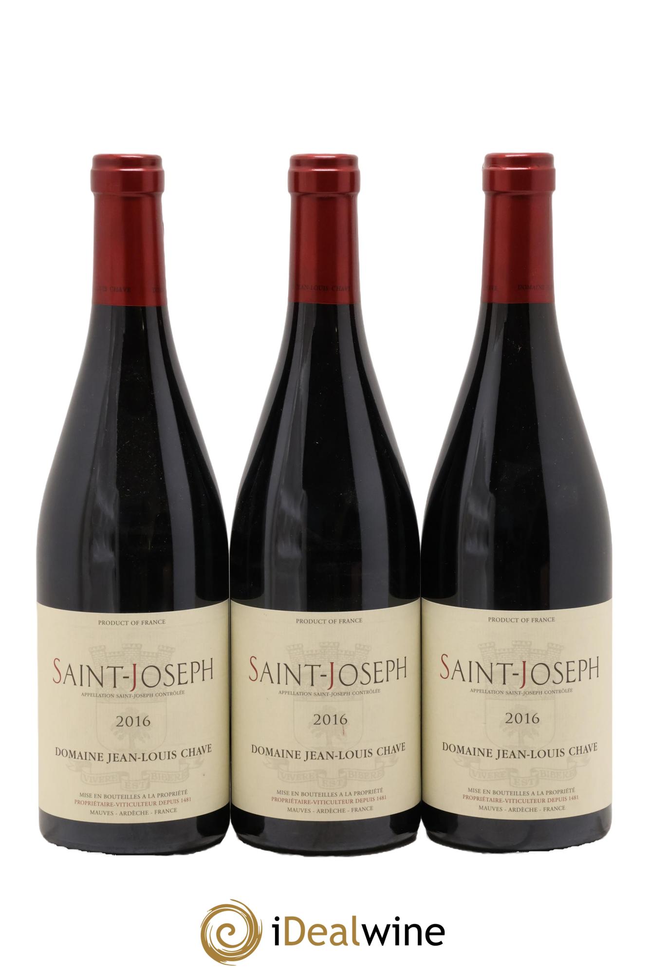 Saint-Joseph Jean-Louis Chave 2016 - Lot de 3 bouteilles - 0